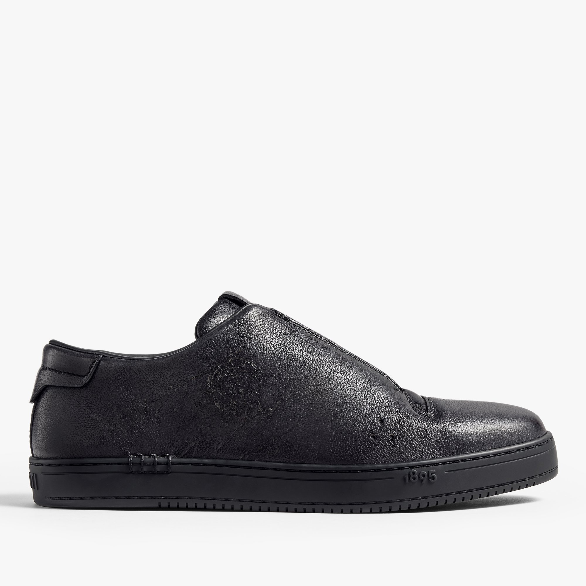 Slip-On Sneaker Playtime En Cuir De Veau Venezia Softy Scritto, NERO GRIGIO, hi-res