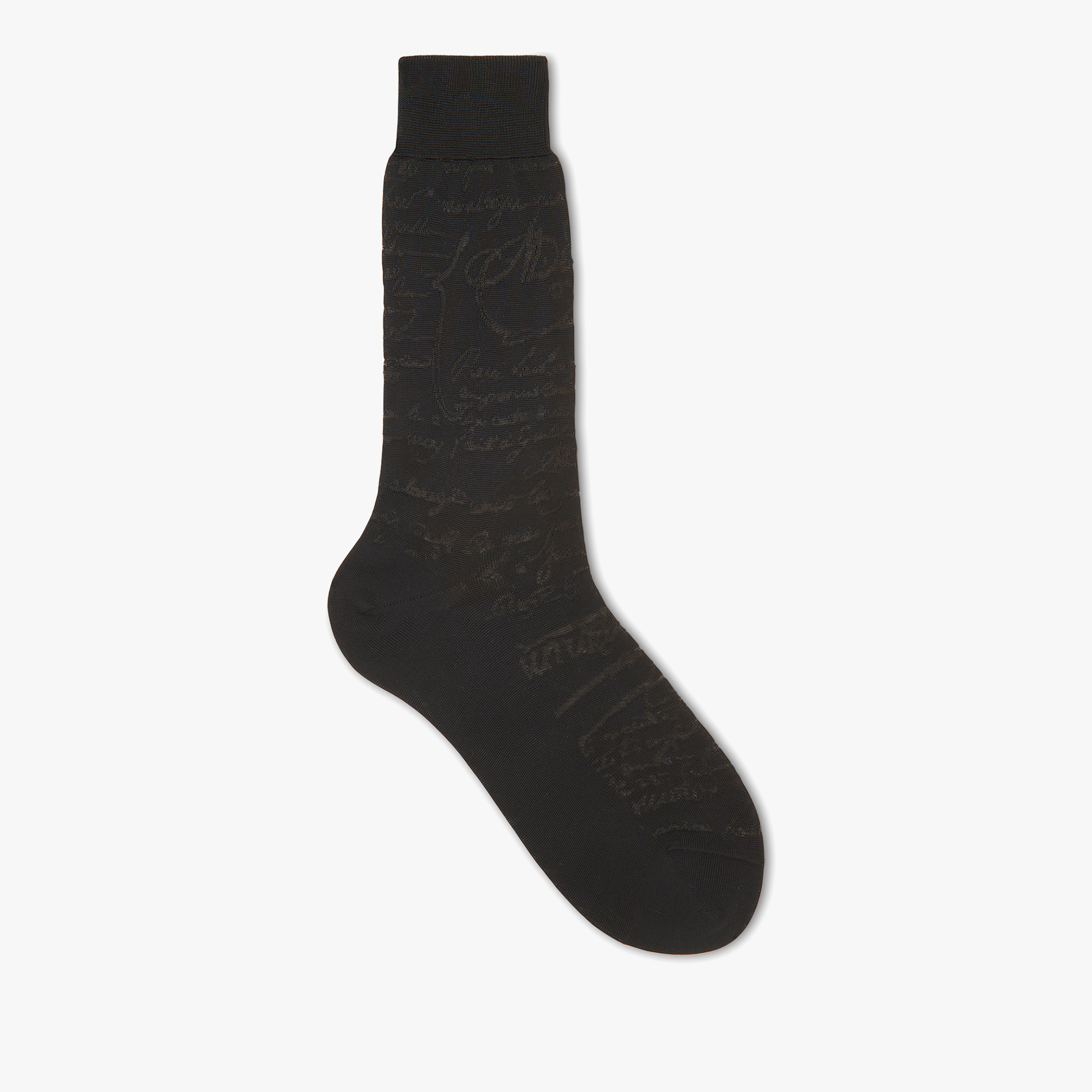 Cotton Scritto Socks, COLD NIGHT BLUE, hi-res