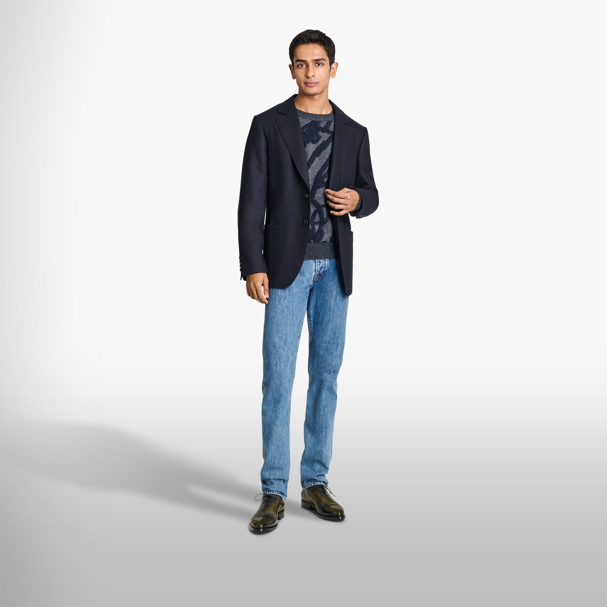 Stretch sales travel blazer