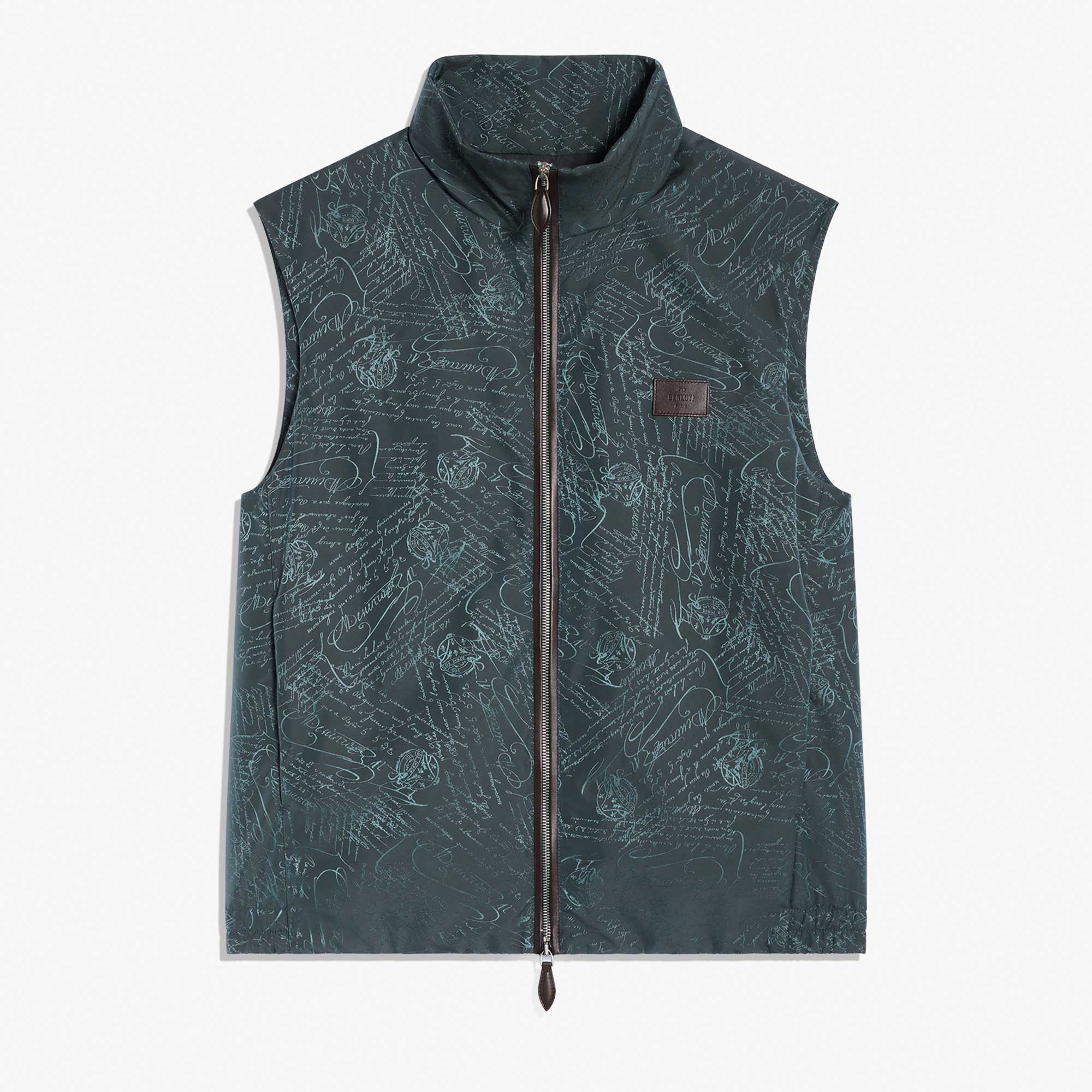 Gilet Sans Manches En Nylon Scritto, OCEANIC JADE, hi-res