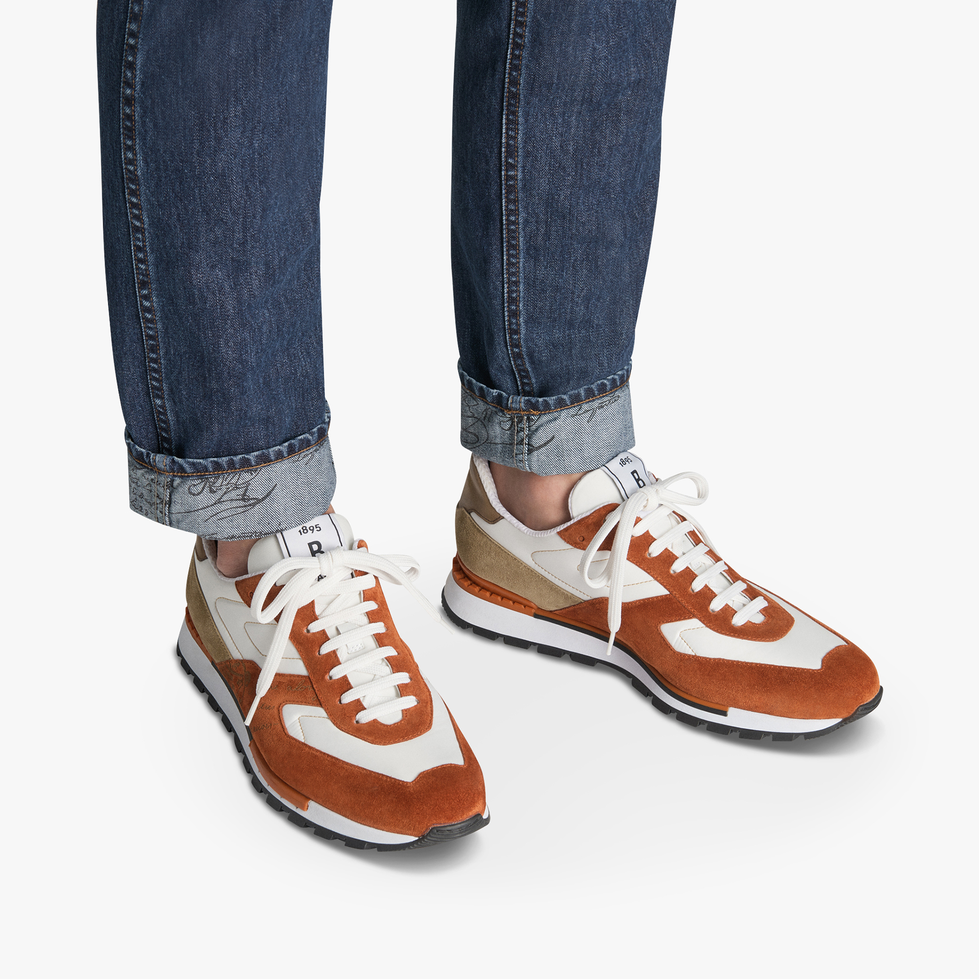 Fast Track Suede Leather And Nylon Sneaker