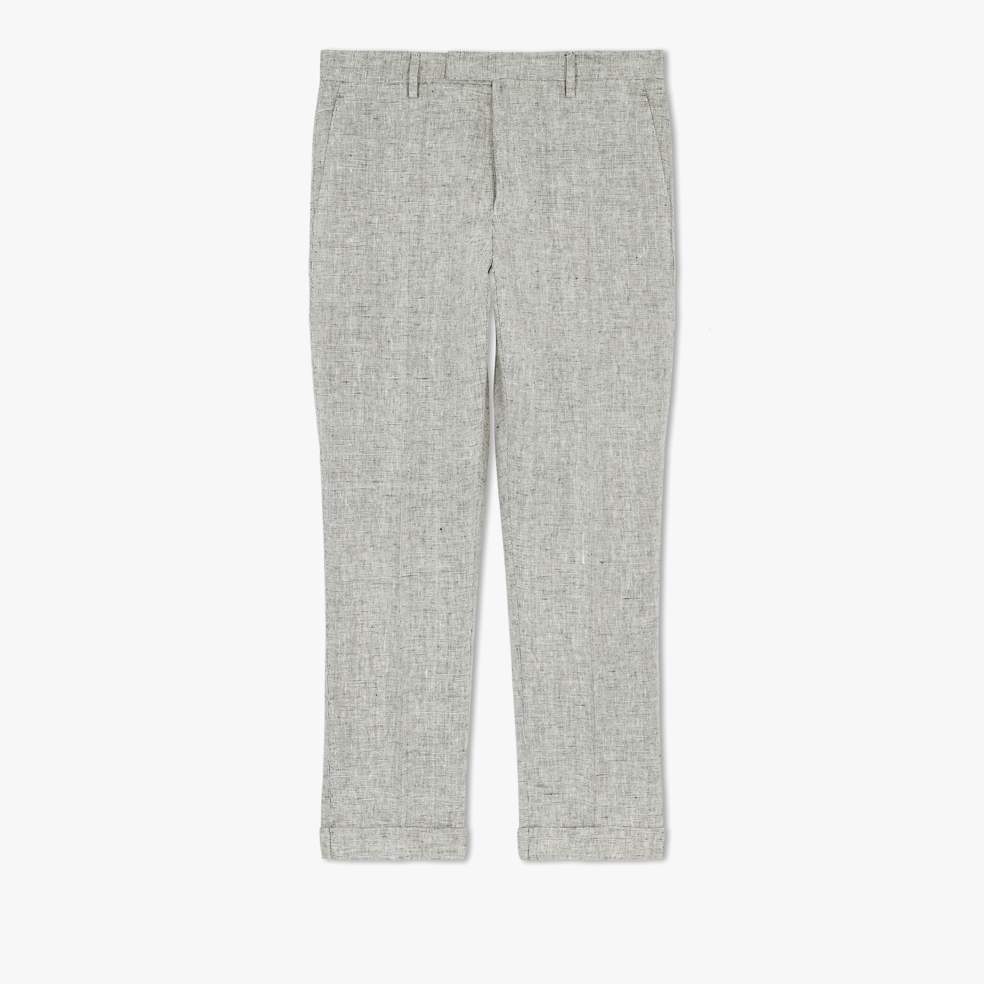 Pantalon Formel En Lin, LINEN / LIQUORICE, hi-res