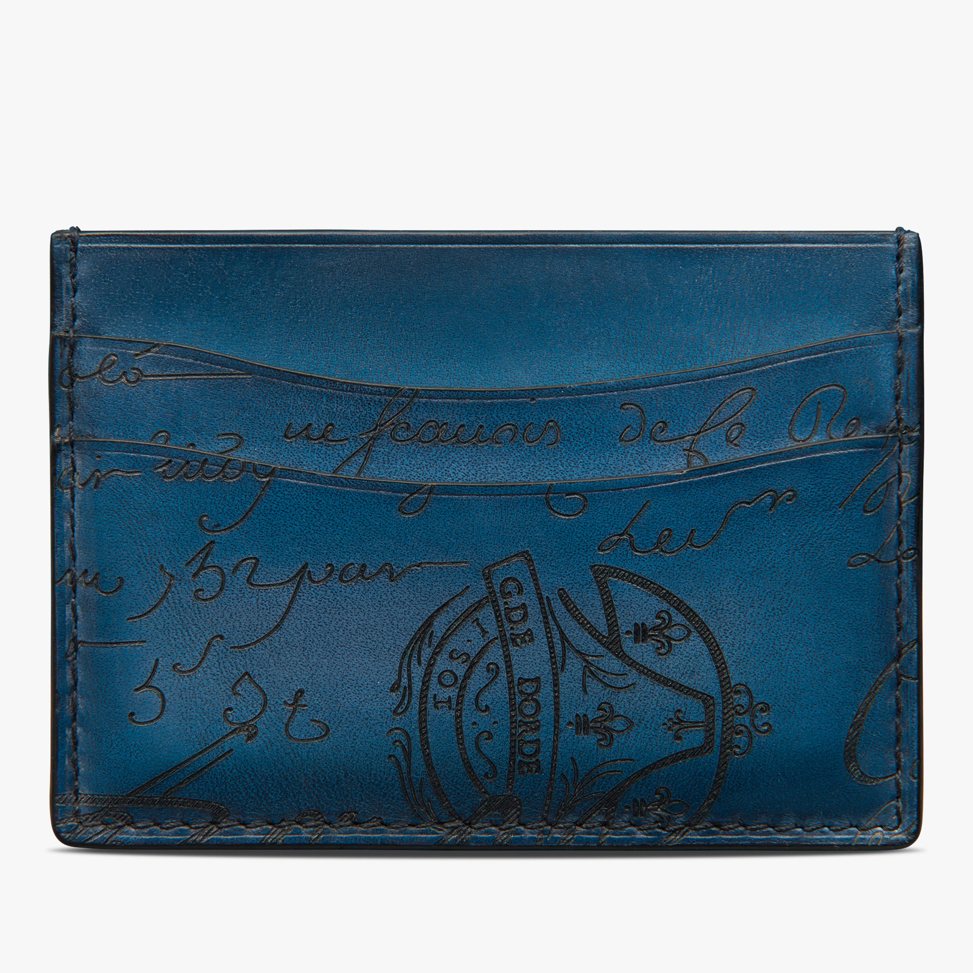 Bambou Scritto Leather Card Holder, AVEIRO, hi-res