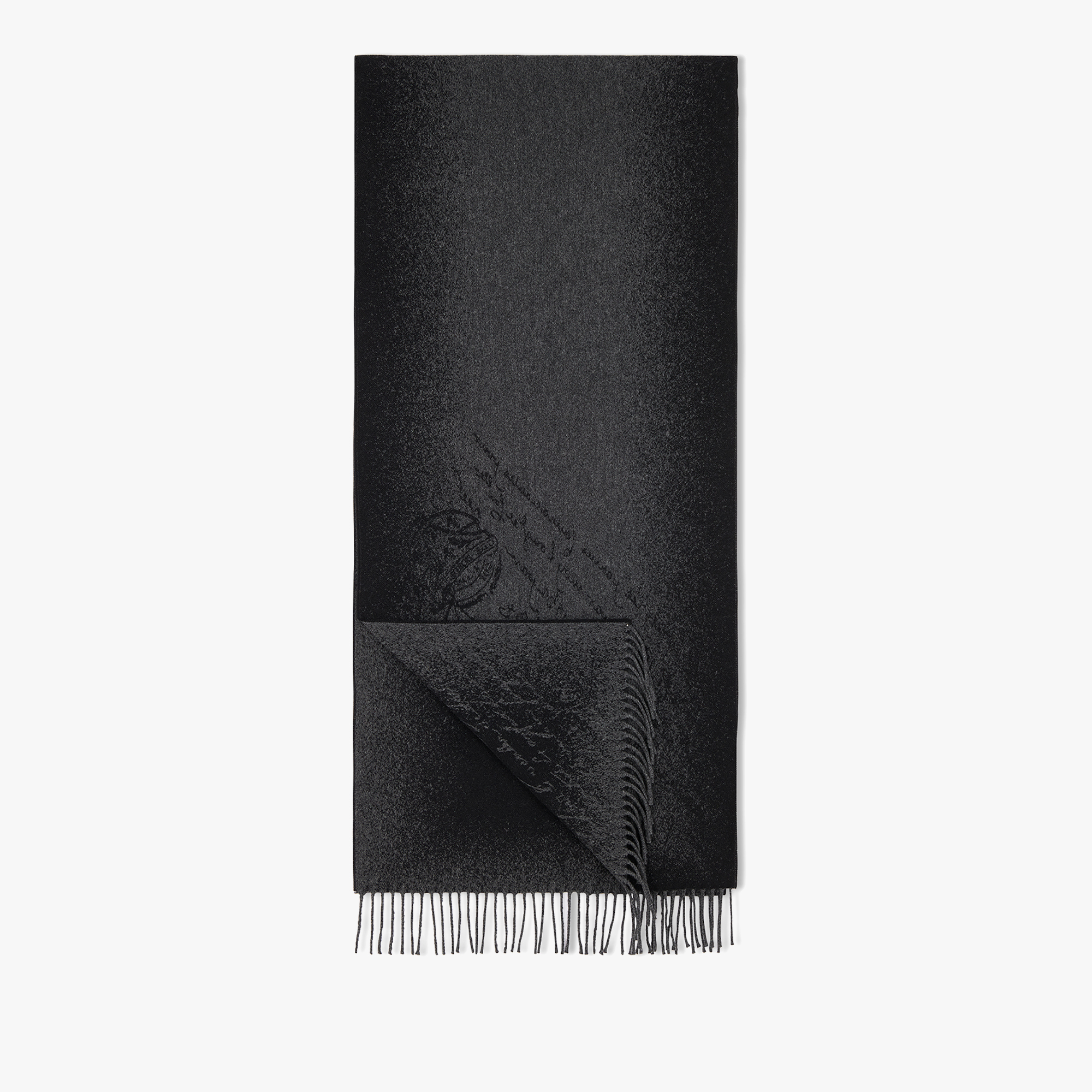 Patina Scritto Scarf, DARK CHARCOAL, hi-res