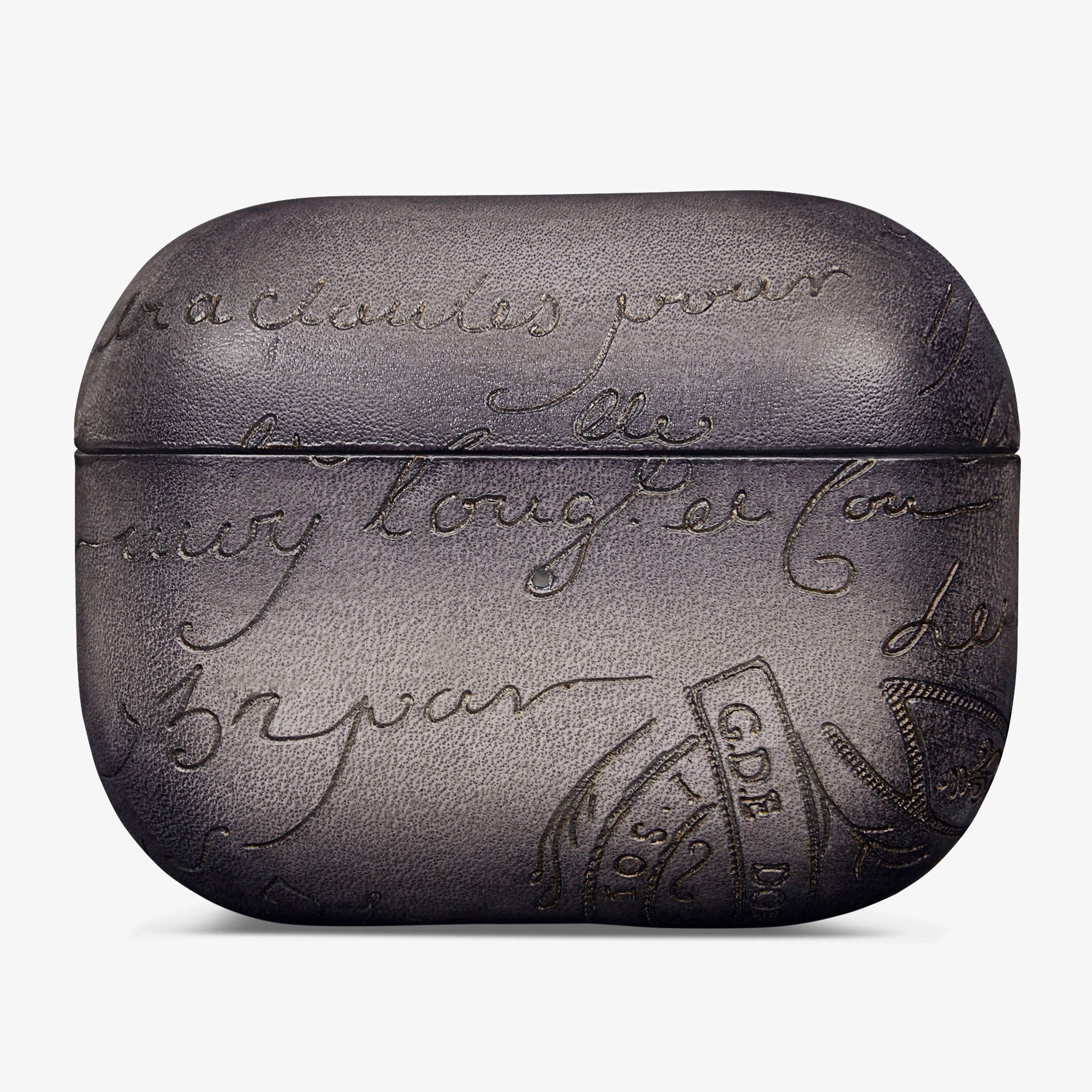 Scritto Leather AirPods Pro Case, LIGHT ALUMINIO, hi-res