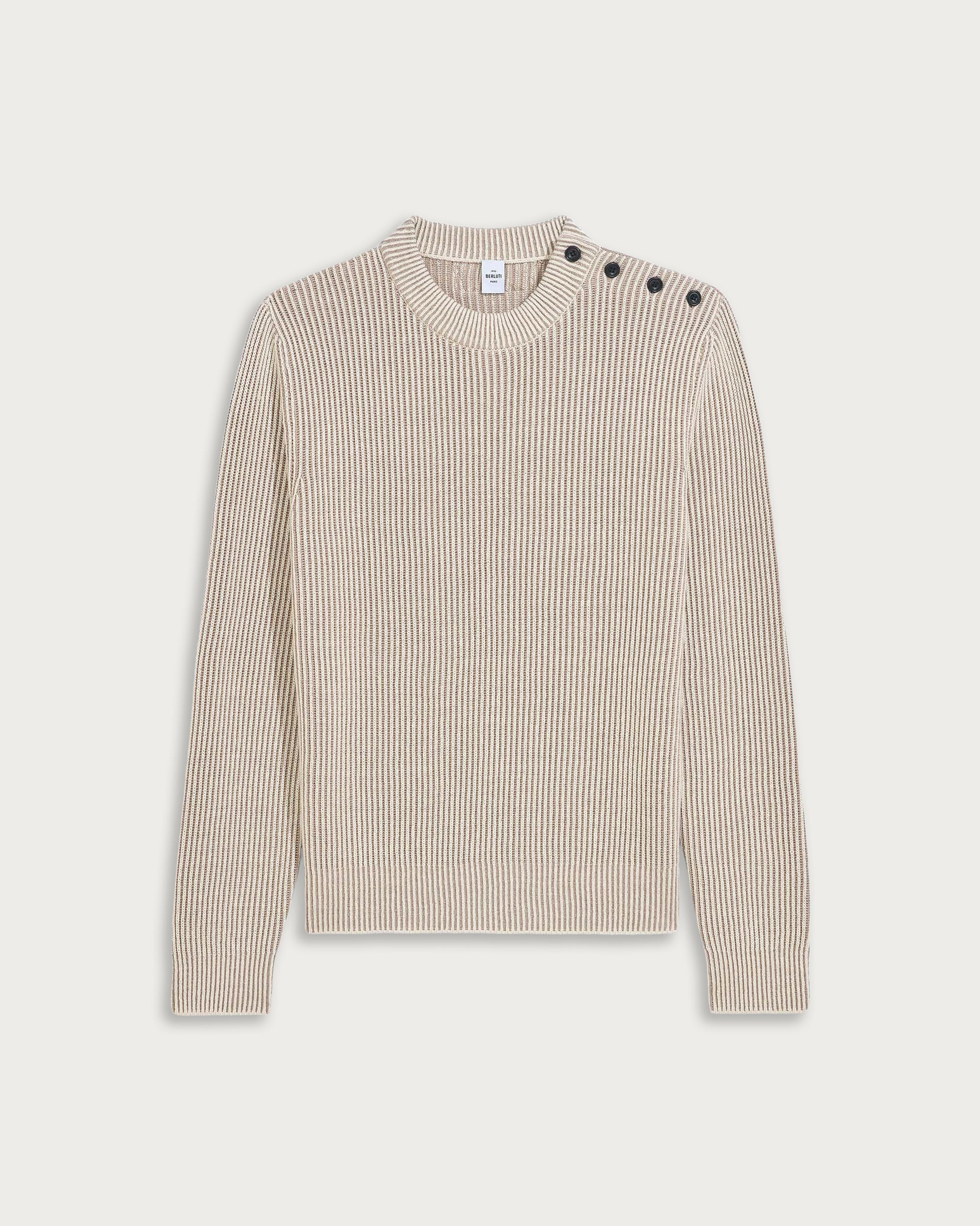 Contrasted Ribbed Crewneck
