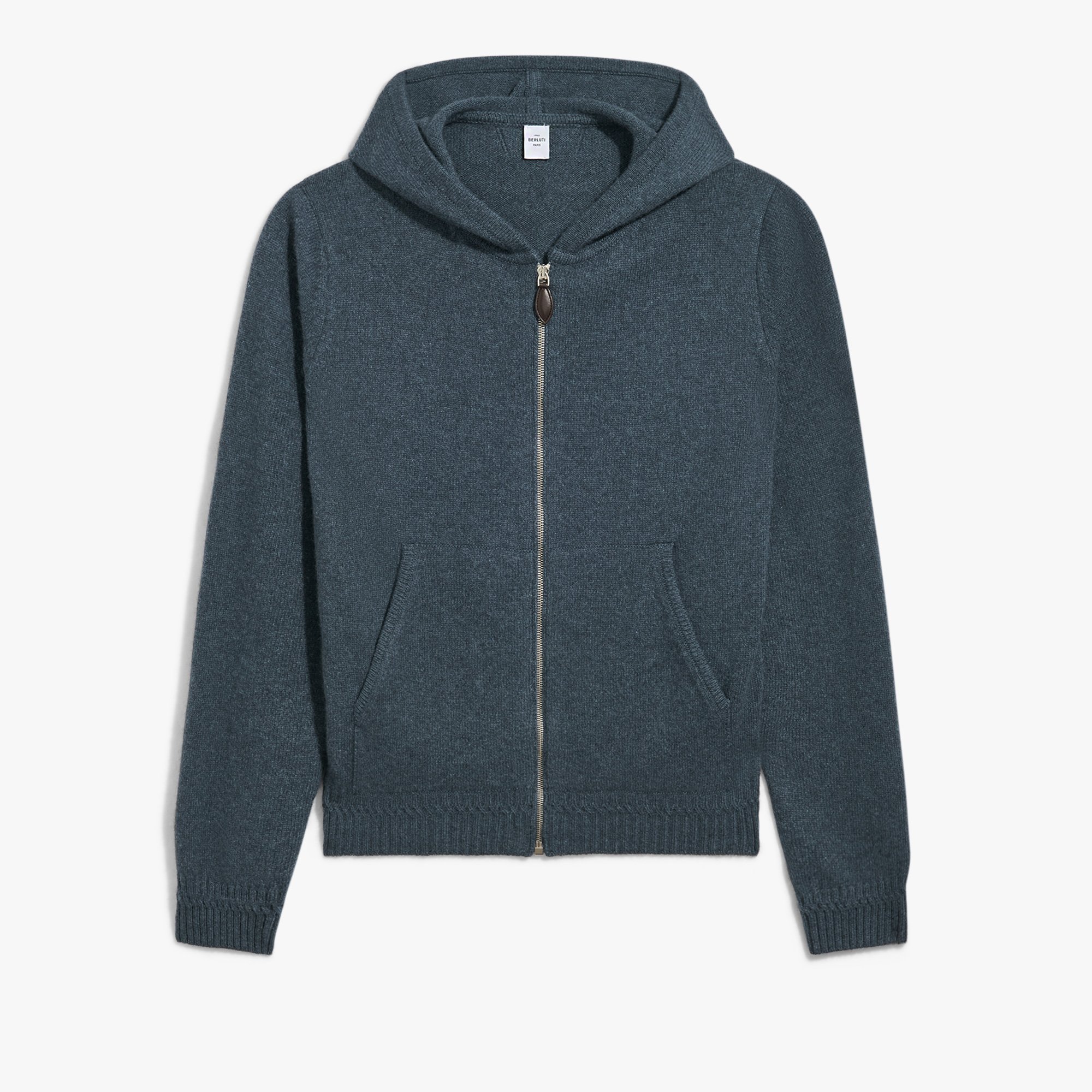 Classic Cashmere Zip-up Hoodie, DEEP EMRALD BLUE, hi-res
