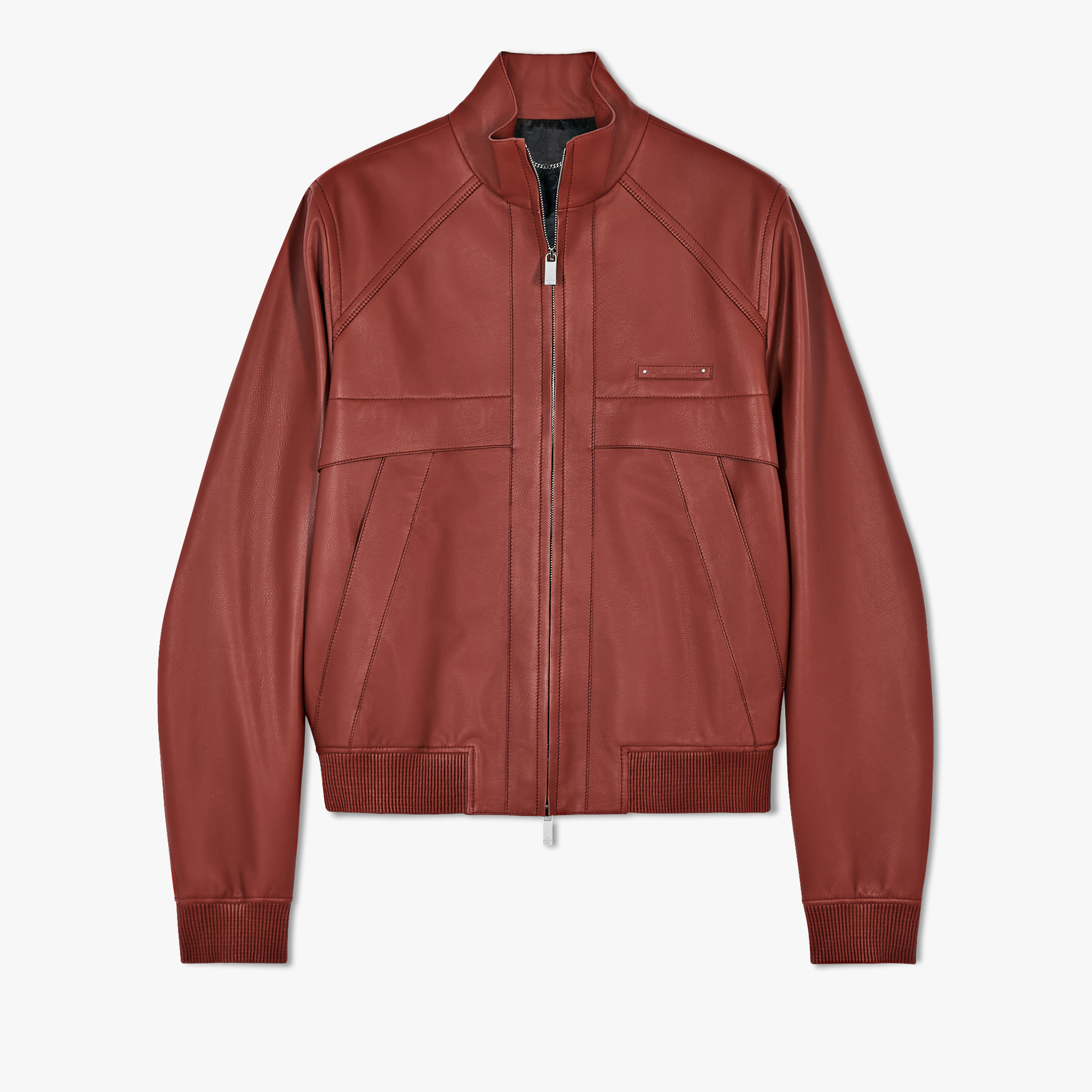 Light Leather Blouson, RED RUST, hi-res