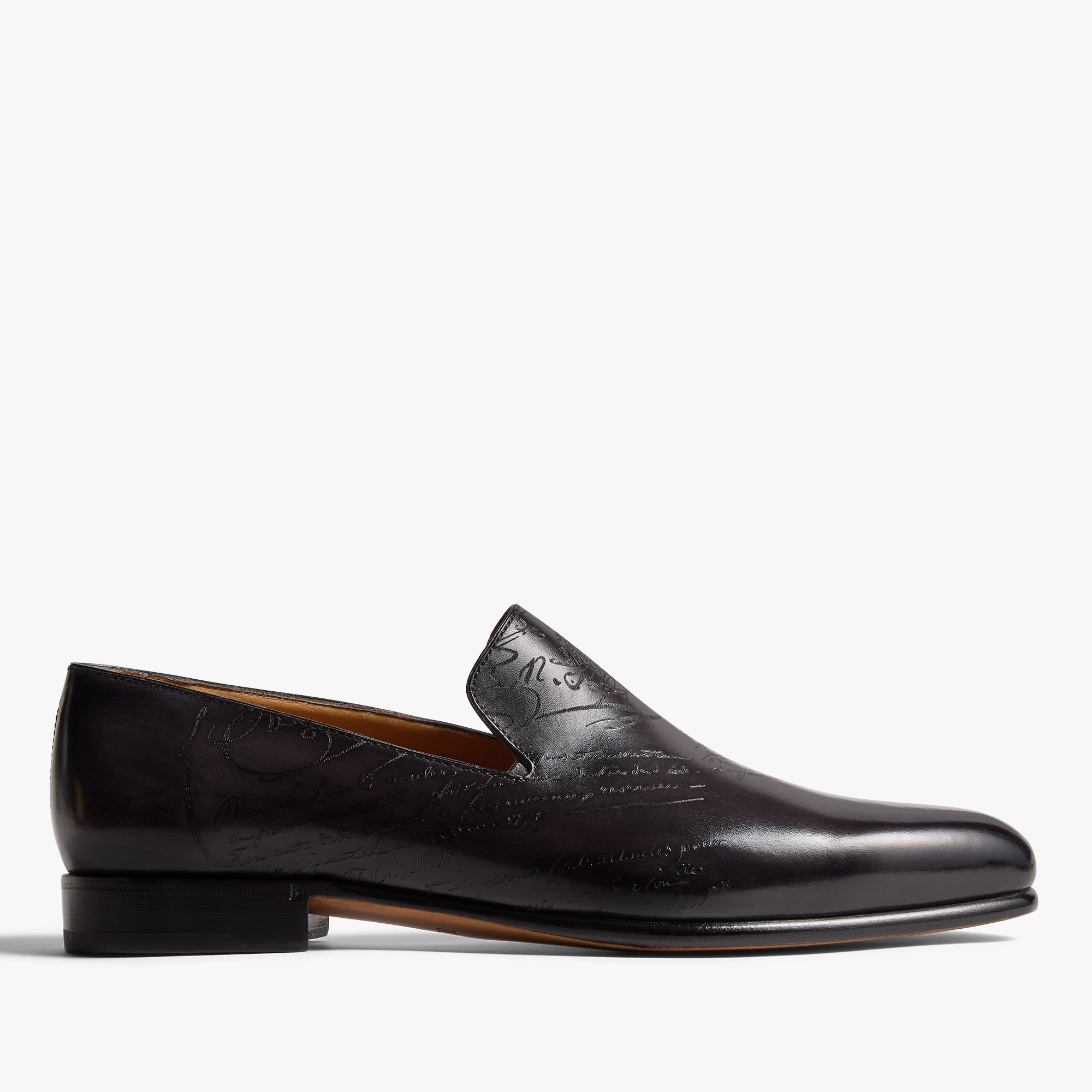 Cursive Galet Scritto Leather Loafer, NERO GRIGIO, hi-res