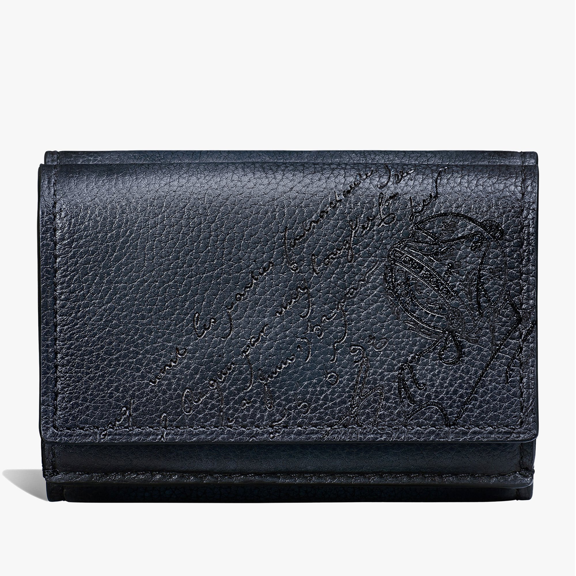 Berluti ベルルッティ 三つ折り財布 カリグラフィ アカジュー