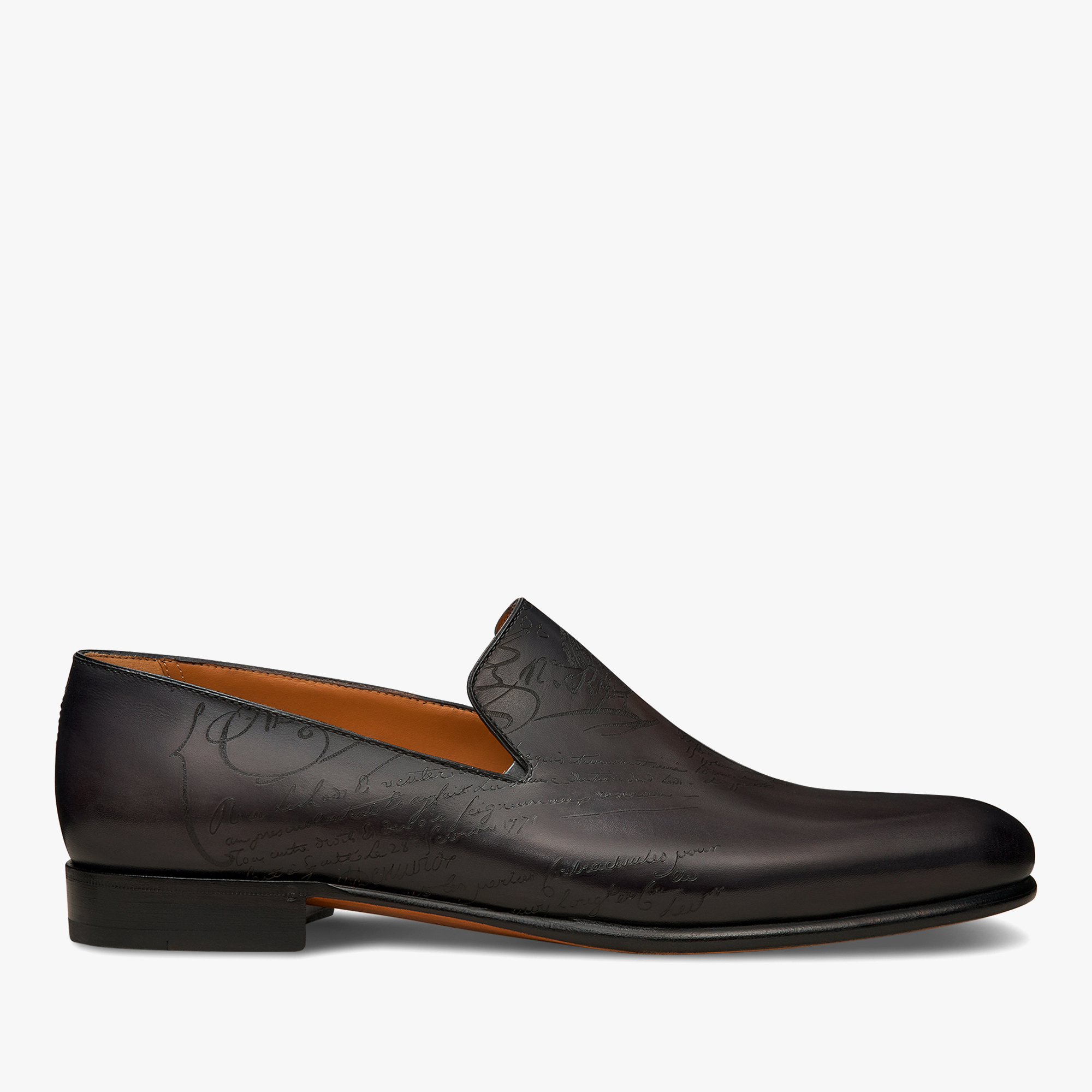 Cursive Galet Scritto Leather Loafer, NERO GRIGIO, hi-res