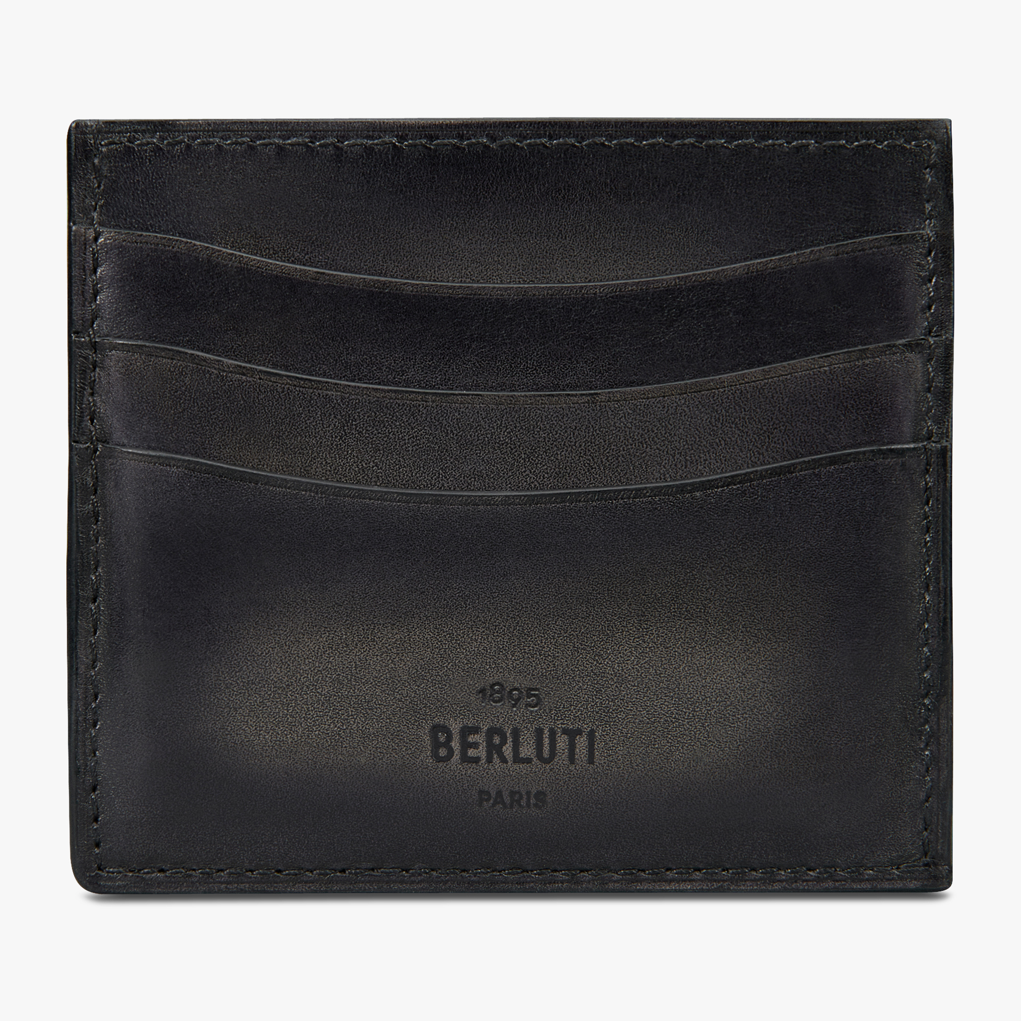 Bambou 6CC Leather Card Holder, NERO GRIGIO, hi-res