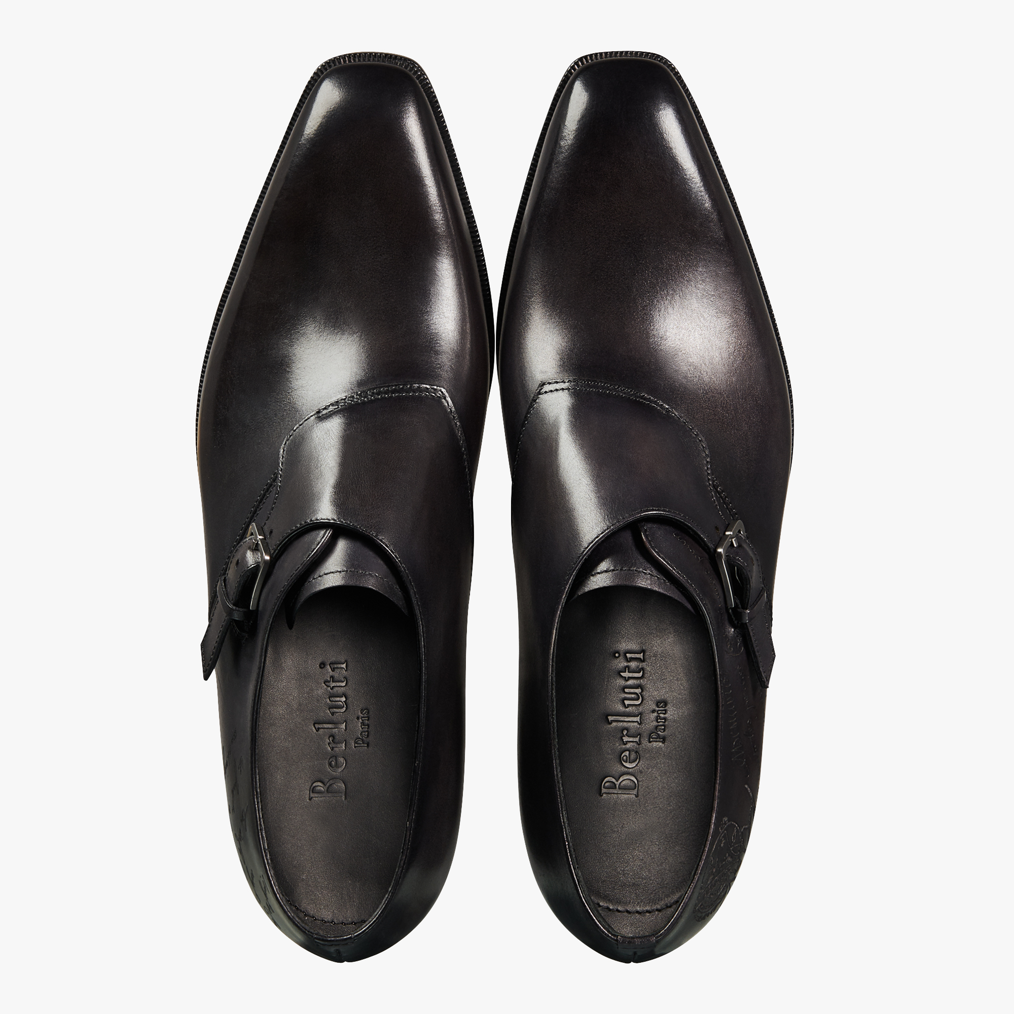 Scars Demesure Scritto Leather Monk Shoe Berluti Berluti men shoes sale up to 70% off, accept paypal(credit card). scars demesure scritto leather monk shoe