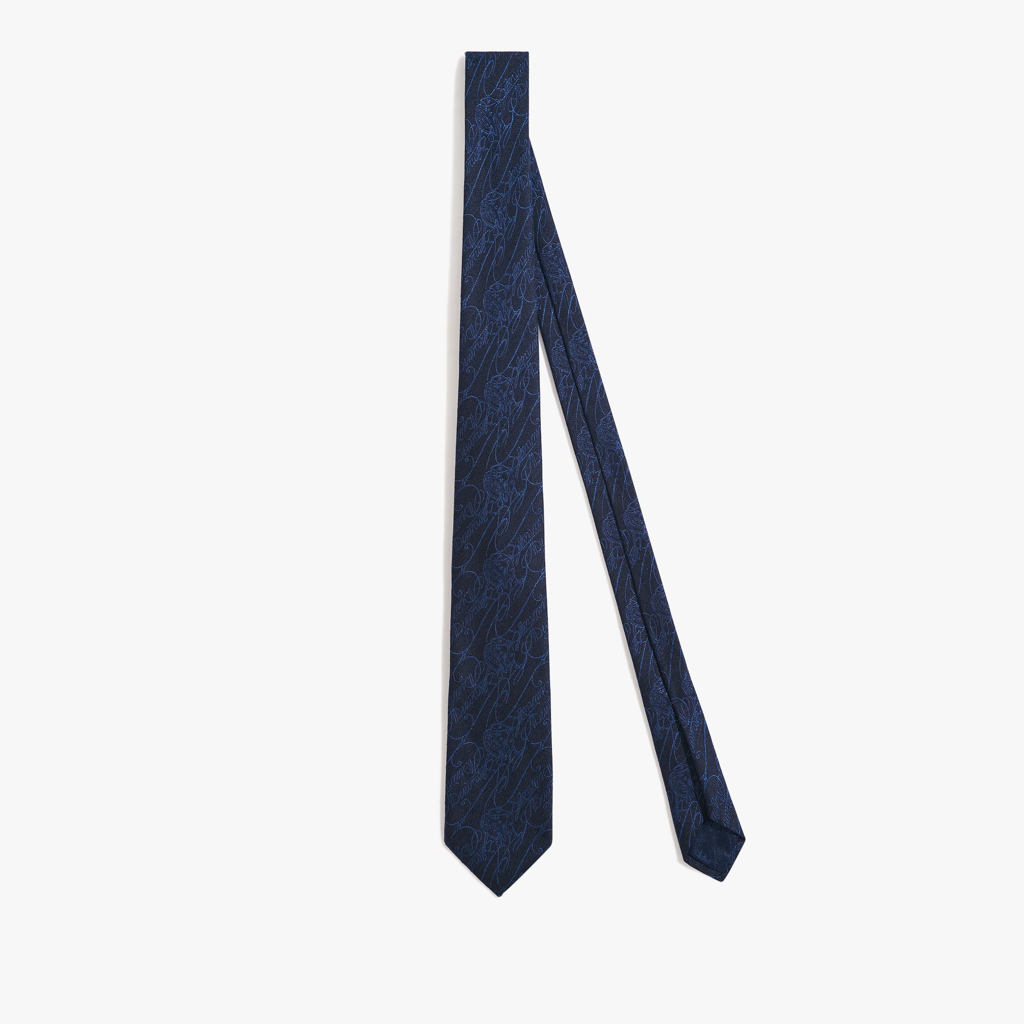 Herringbone Scritto Marbeuf Tie, COLD NIGHT BLUE, hi-res