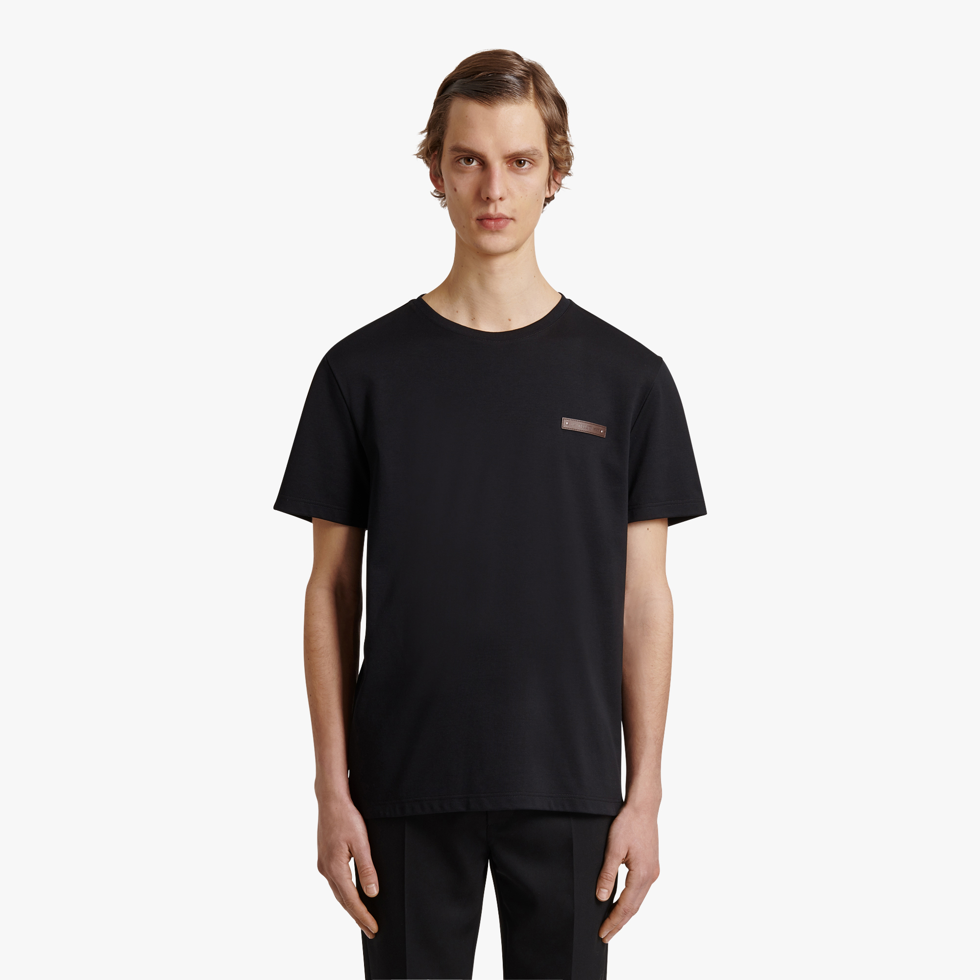 【Berluti】2025新作 アンジュール Tシャツ 送料関税込 ブラウン ロゴTシャツ | ベルルッティ JP