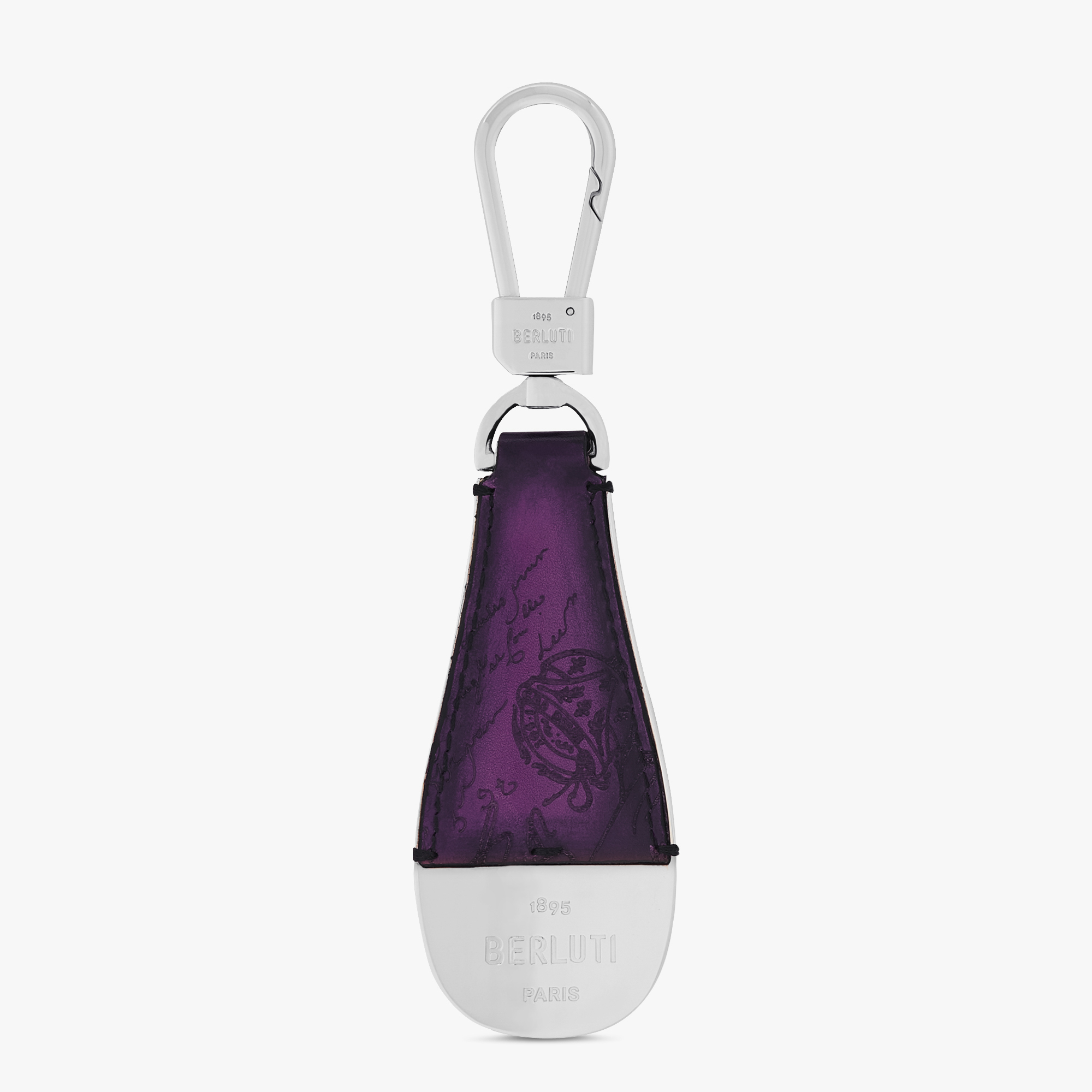 Shoehorn Scritto Leather Key Ring, SUKHNA SUNSET PURPLE, hi-res