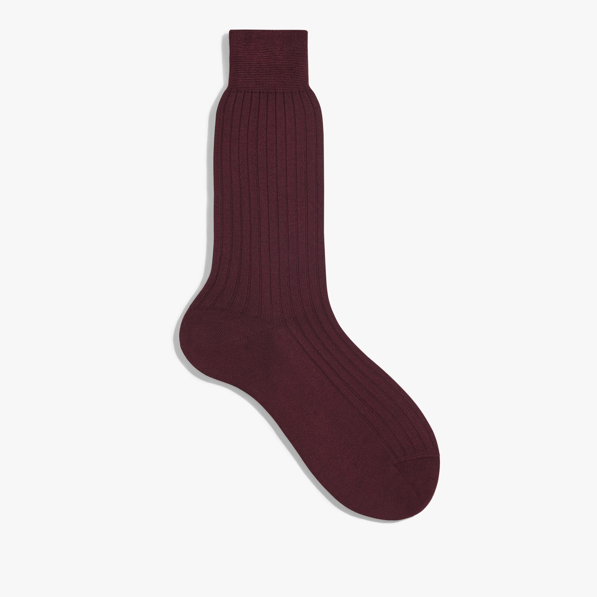 Cotton Ribbed Socks, ST EMILION, hi-res
