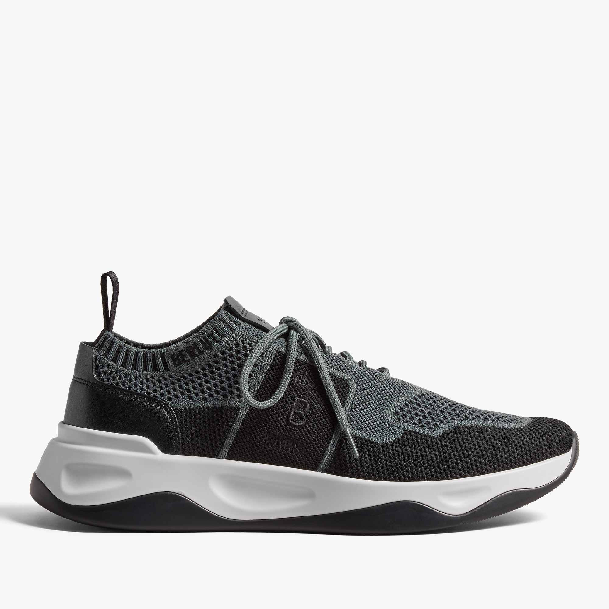 関税 送料込 BERLUTI Shadow Knit スニーカー BERLUTI Shadow Leather-Trimmed Stretch-Knit Sneakers for Men