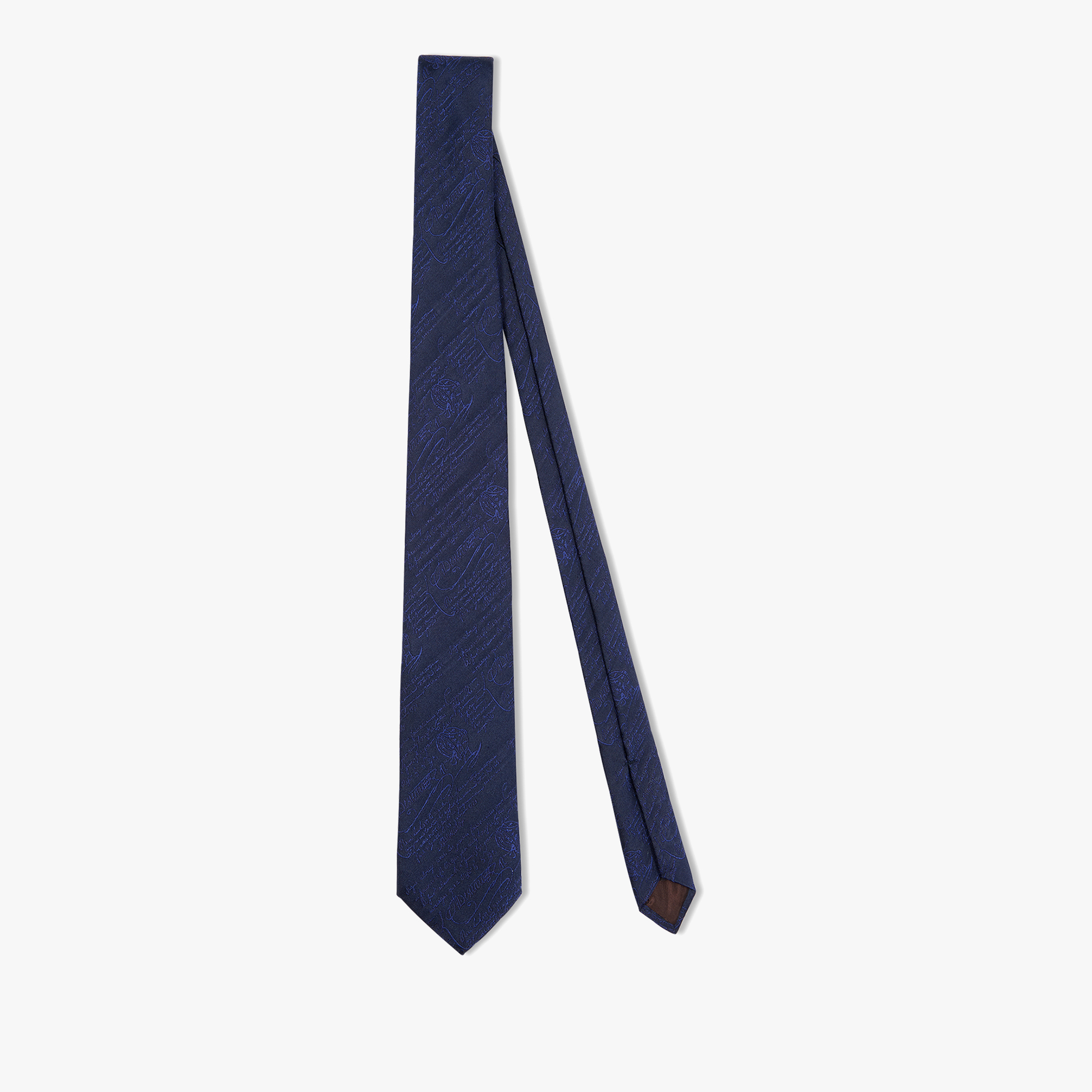Silk Scritto Tie, COLD NIGHT BLUE, hi-res