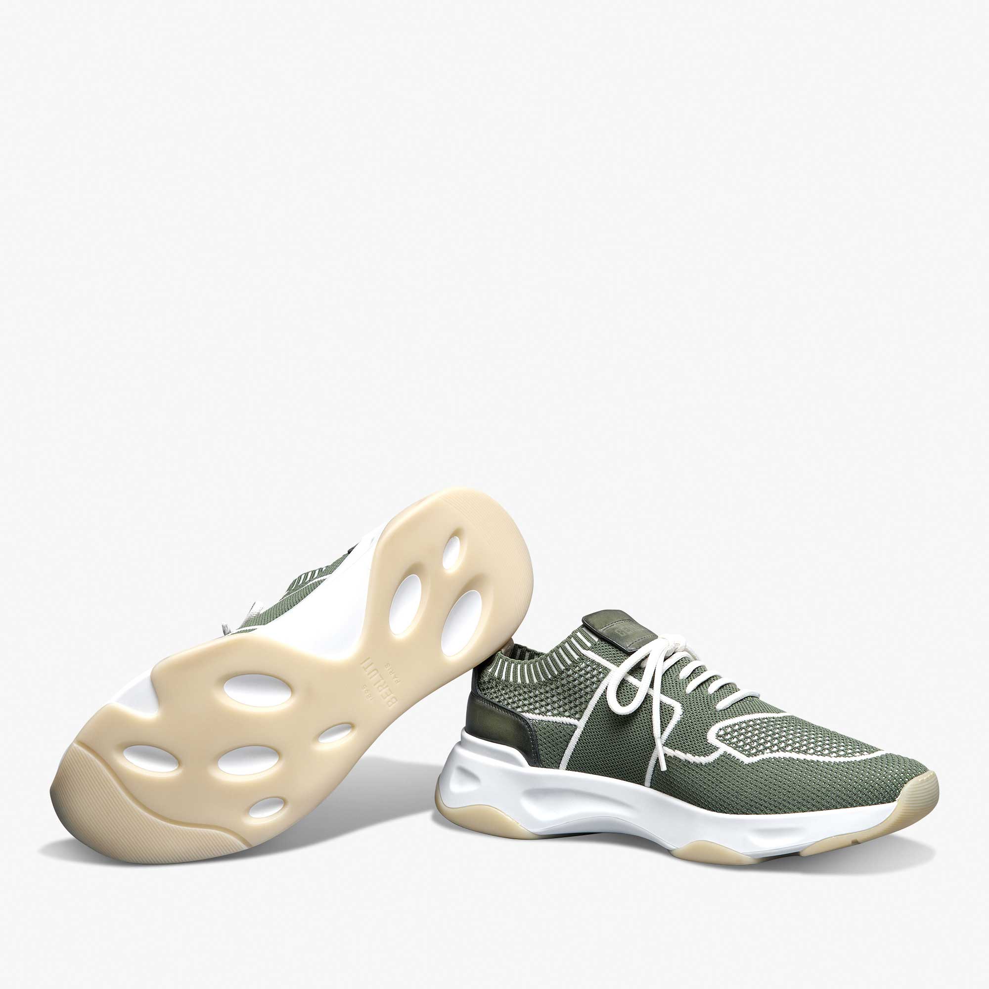 Shadow Knit And Calf Leather Sneaker | Berluti US Shadow Knit And Calf Leather Sneaker | Berluti US