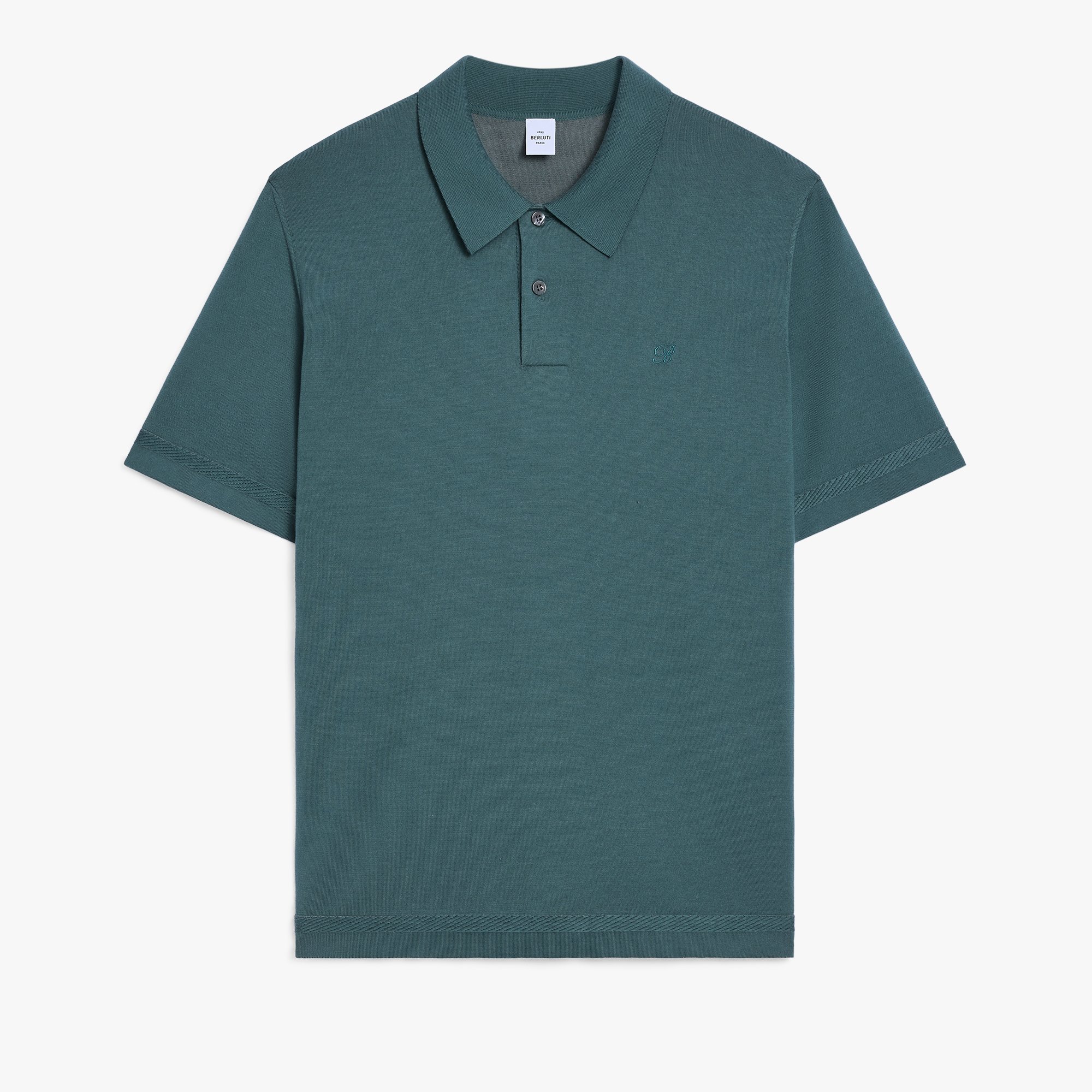 B-Thabor Short Sleeves Polo, GREEN SMOKE, hi-res