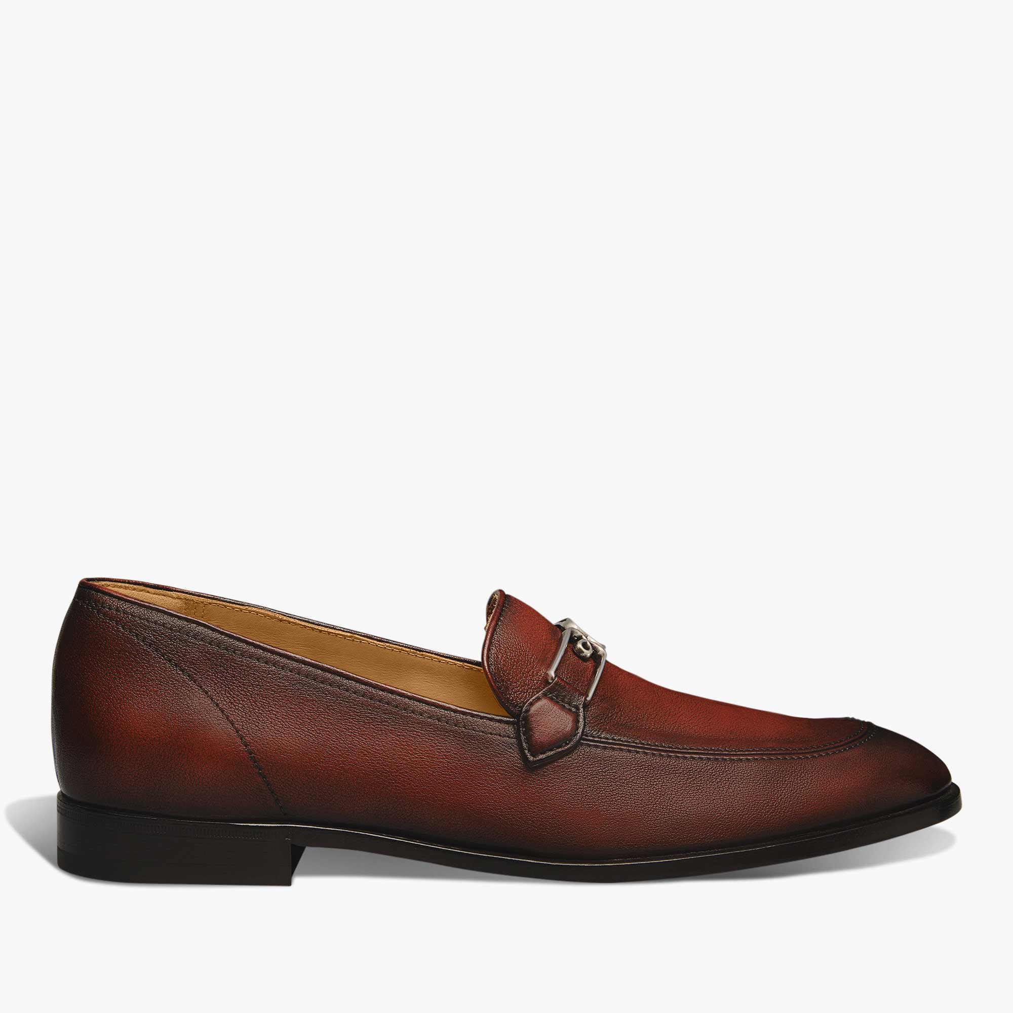 B Volute Leather Loafer, MATTONE, hi-res
