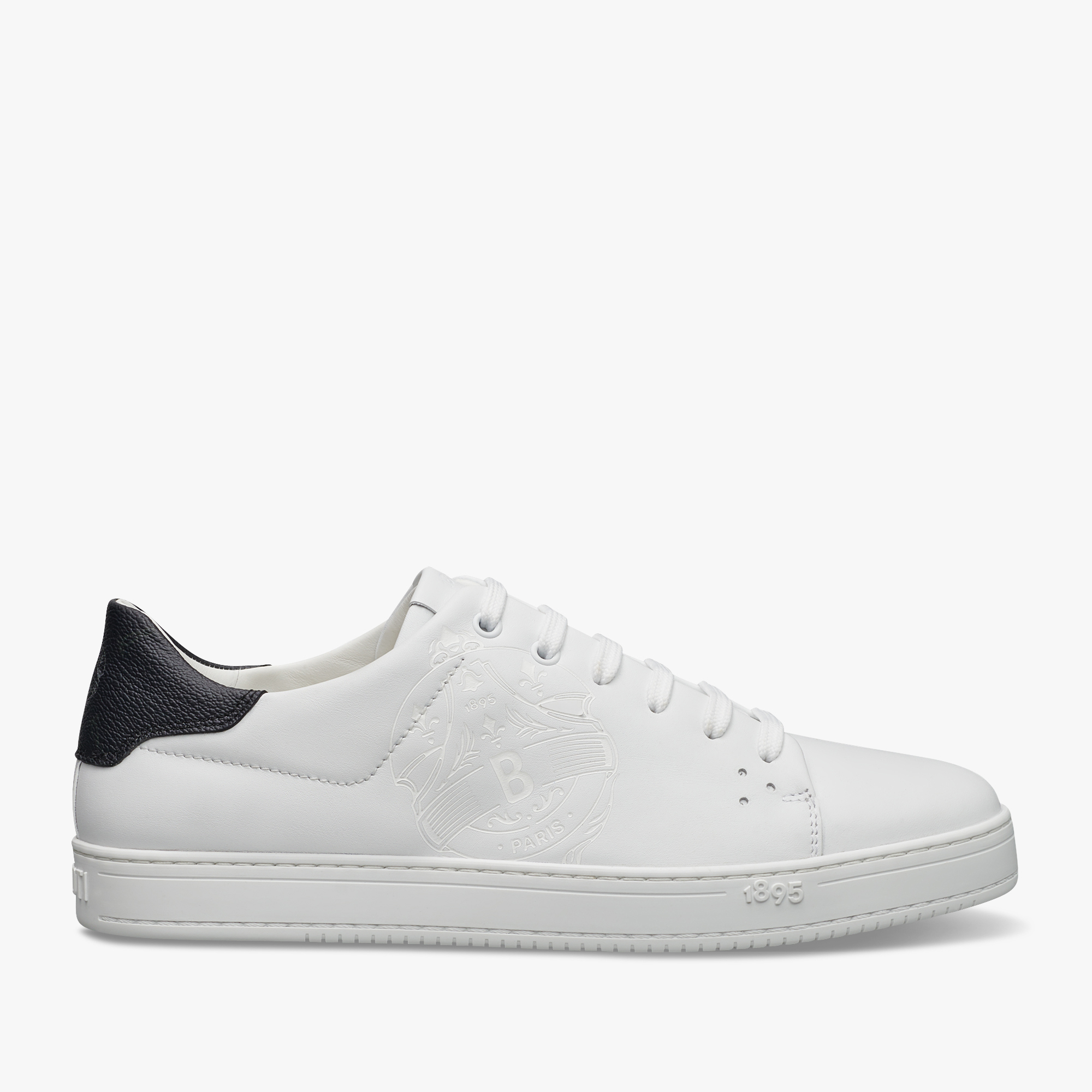 Playtime Leather and Signature Canvas Sneaker, WHITE, hi-res