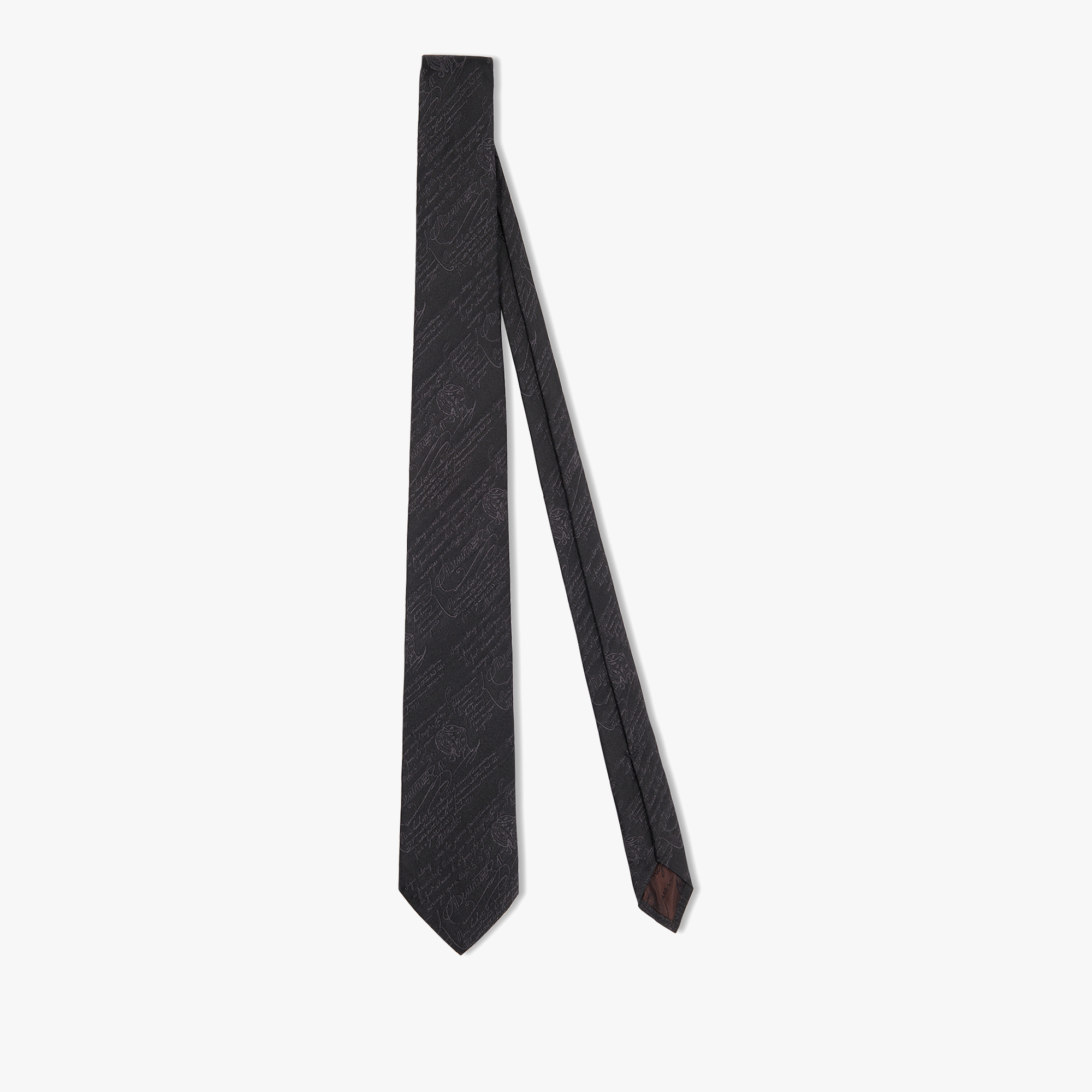 Silk Scritto Tie, NOIR, hi-res