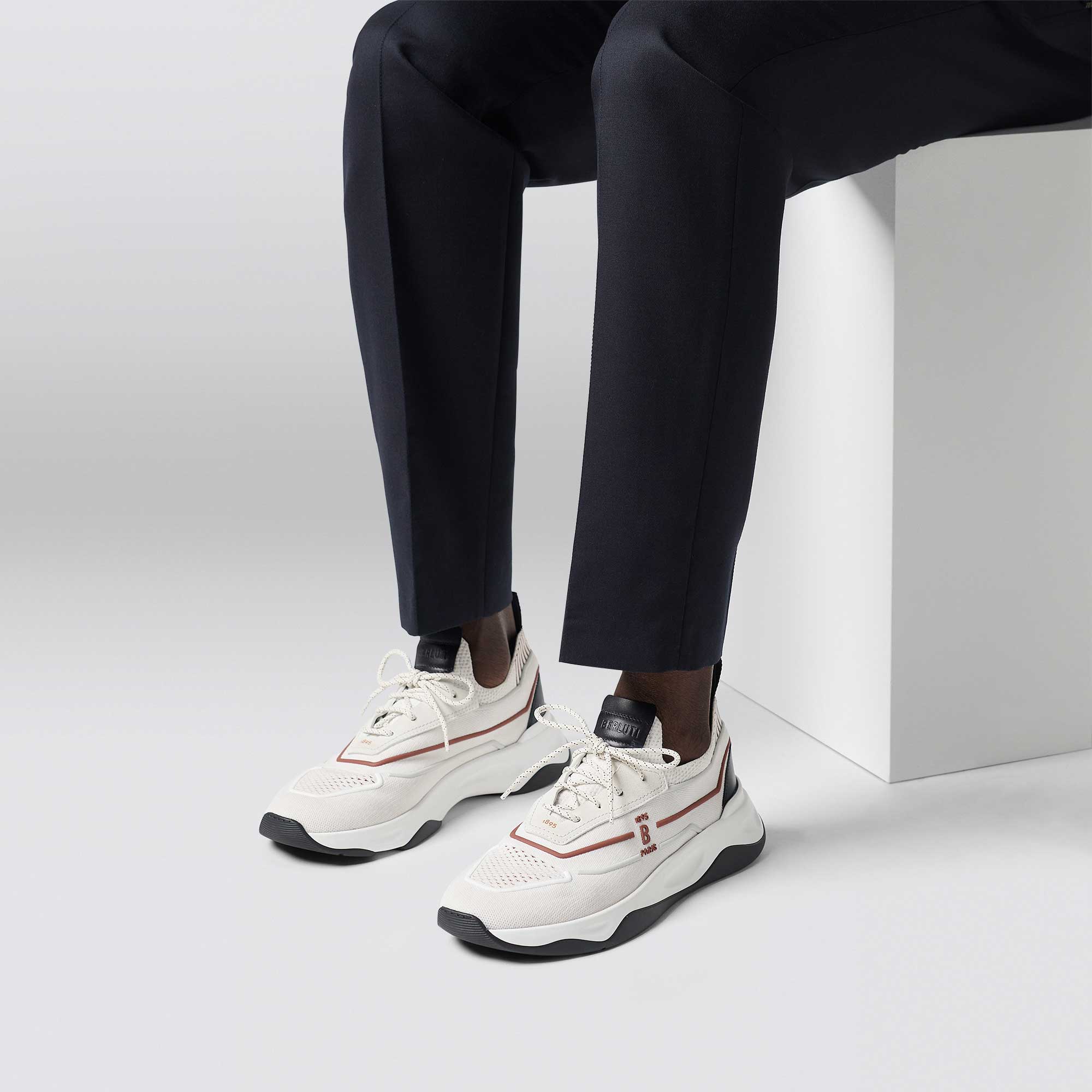 Shadow Knit And Leather Sneaker | Berluti US Shadow Knit And Leather Sneaker | Berluti US