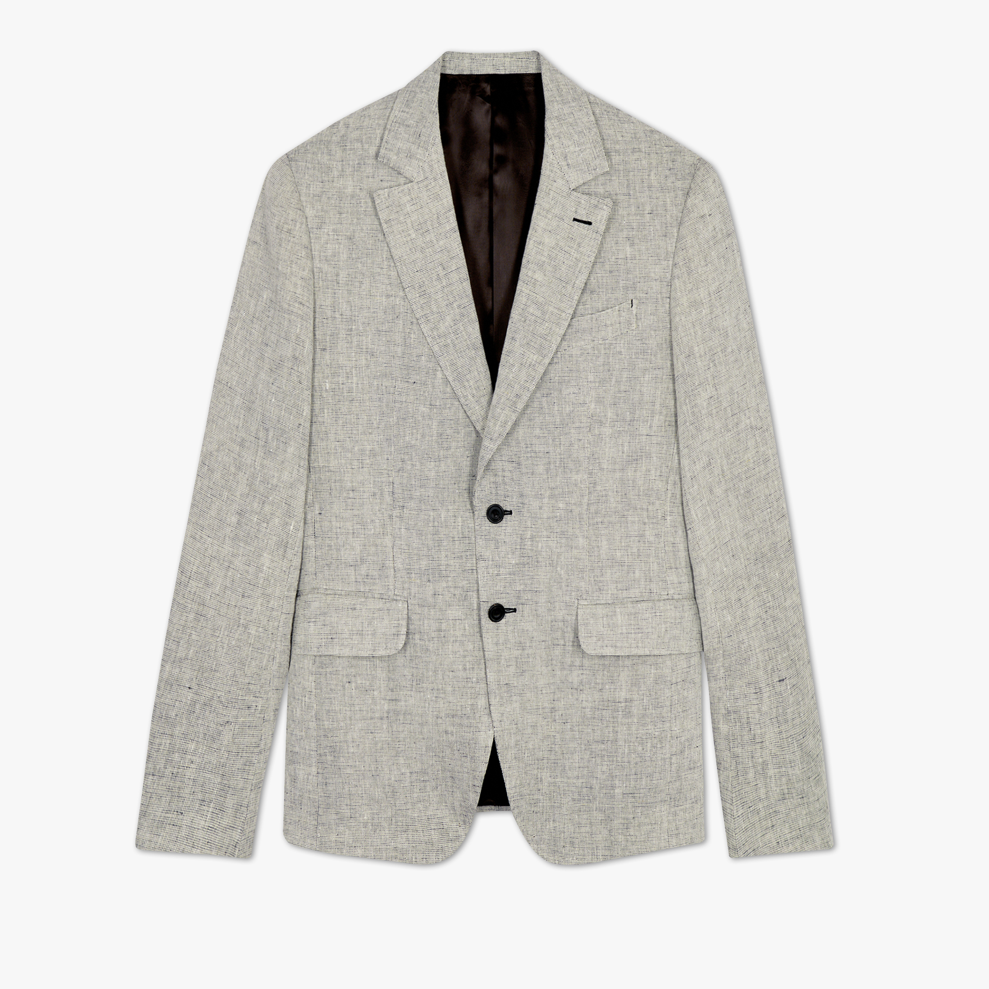 Soft Construction Linen Jacket, LINEN / LIQUORICE, hi-res