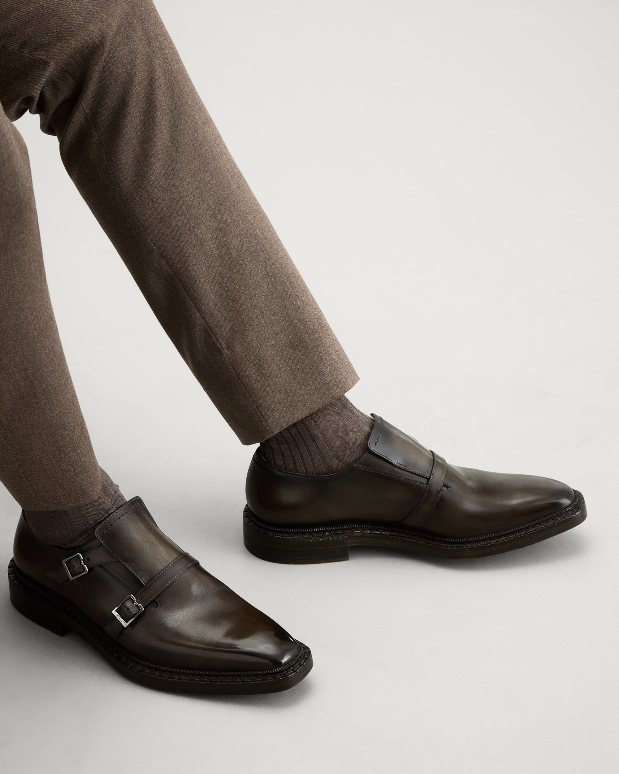 デムジュール ネオ パラード ヴェネチア カーフレザー ダブルモンク