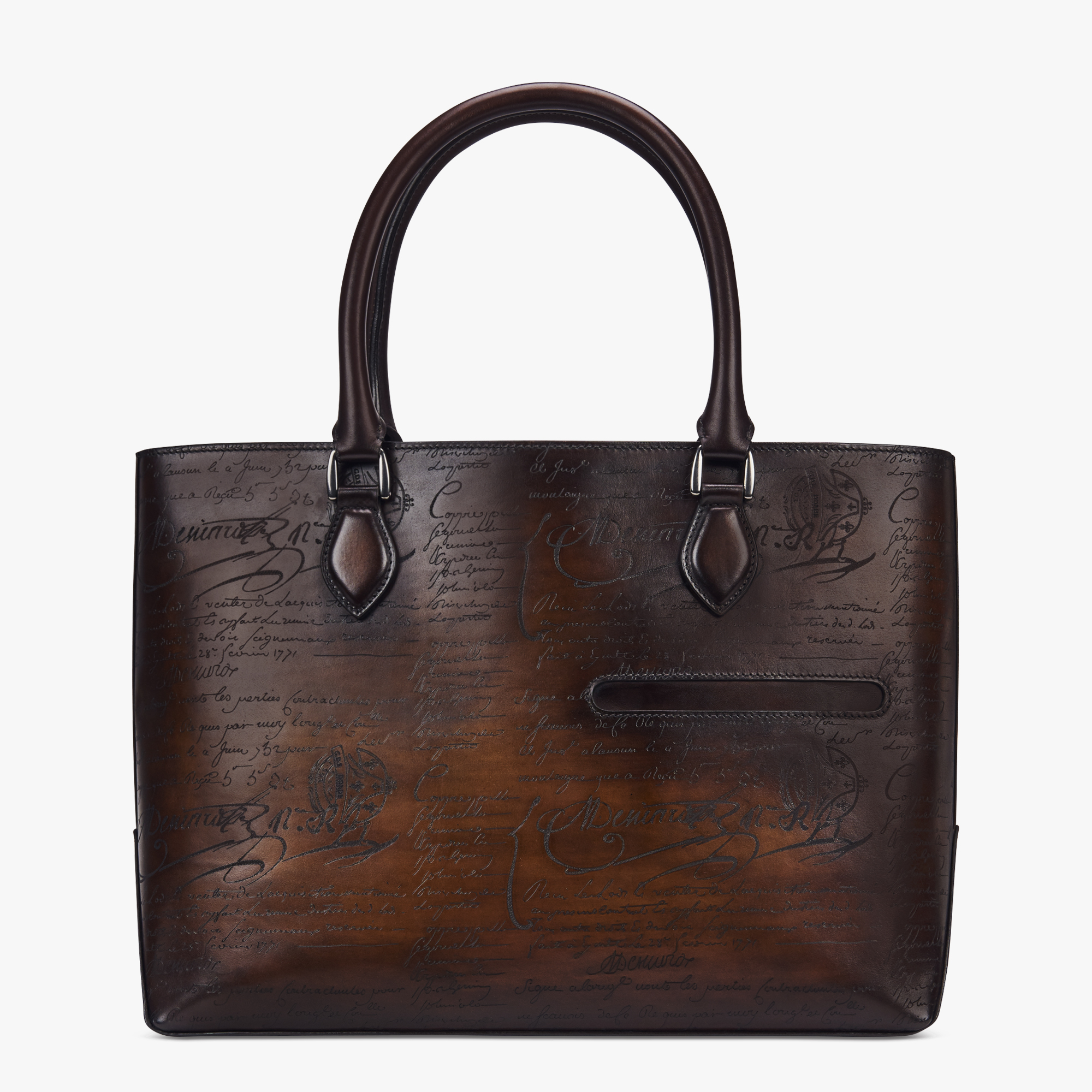 Toujours Scritto Leather Tote Bag