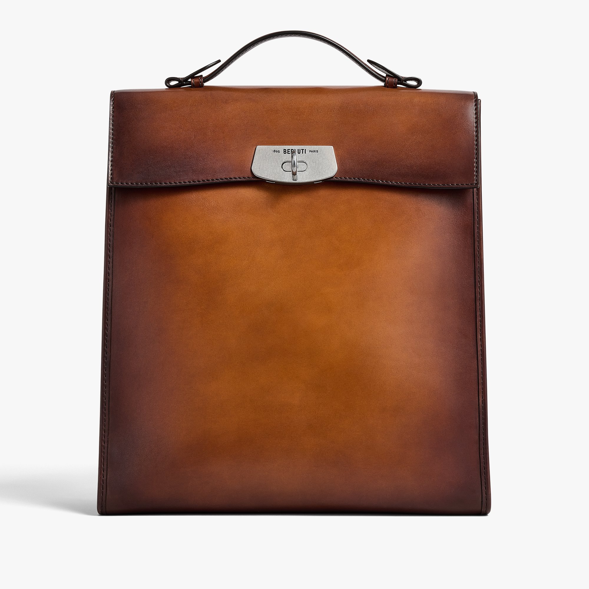 E'Mio Backpack In Leather, CACAO INTENSO, hi-res