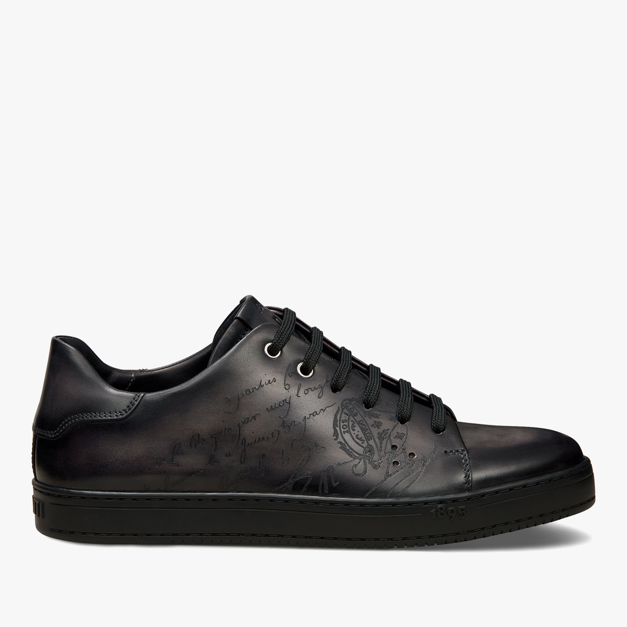 Sneaker Playtime En Cuir Scritto, NERO GRIGIO, hi-res