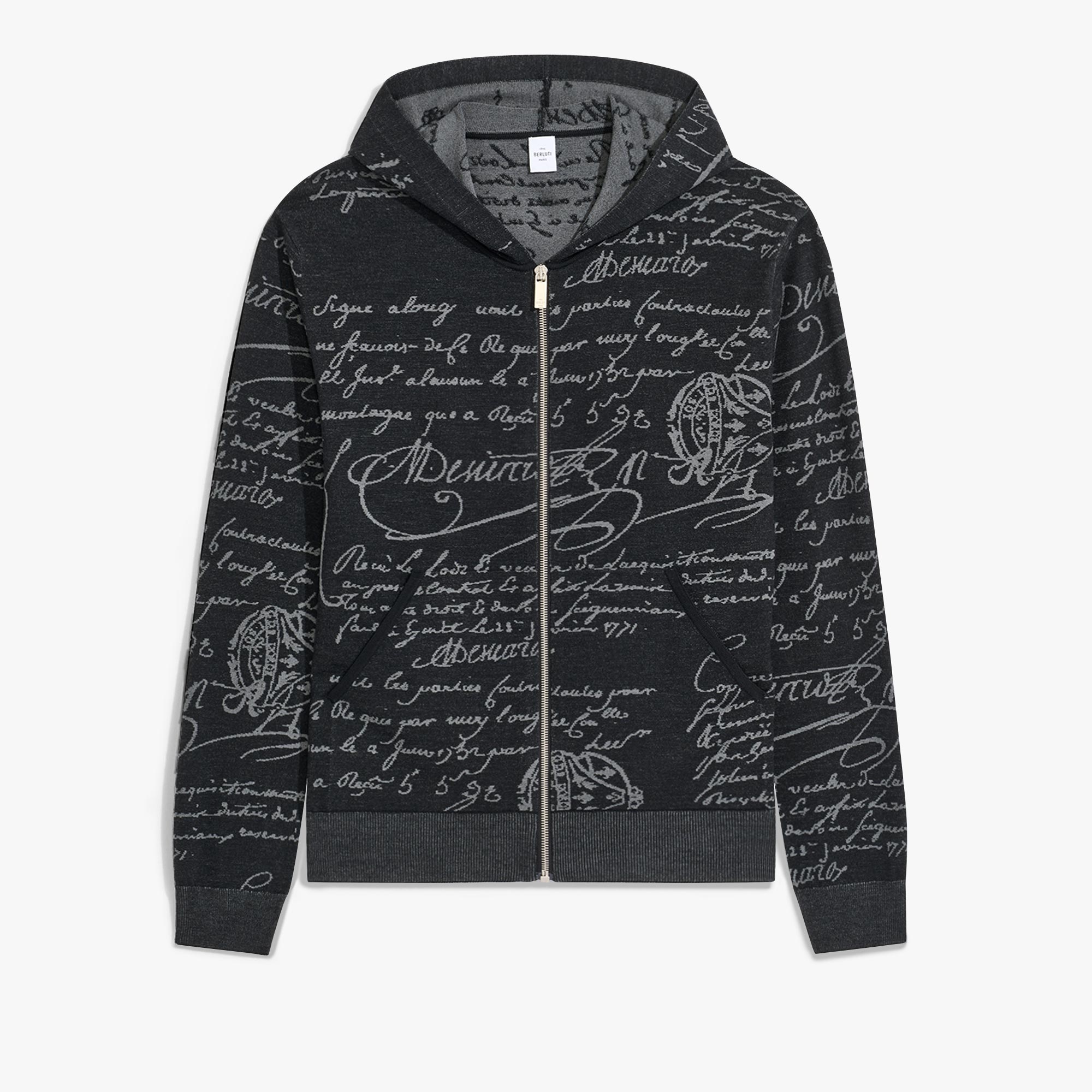 Berluti ベルルッティ ジップ ニット パーカー M カリグラフィ