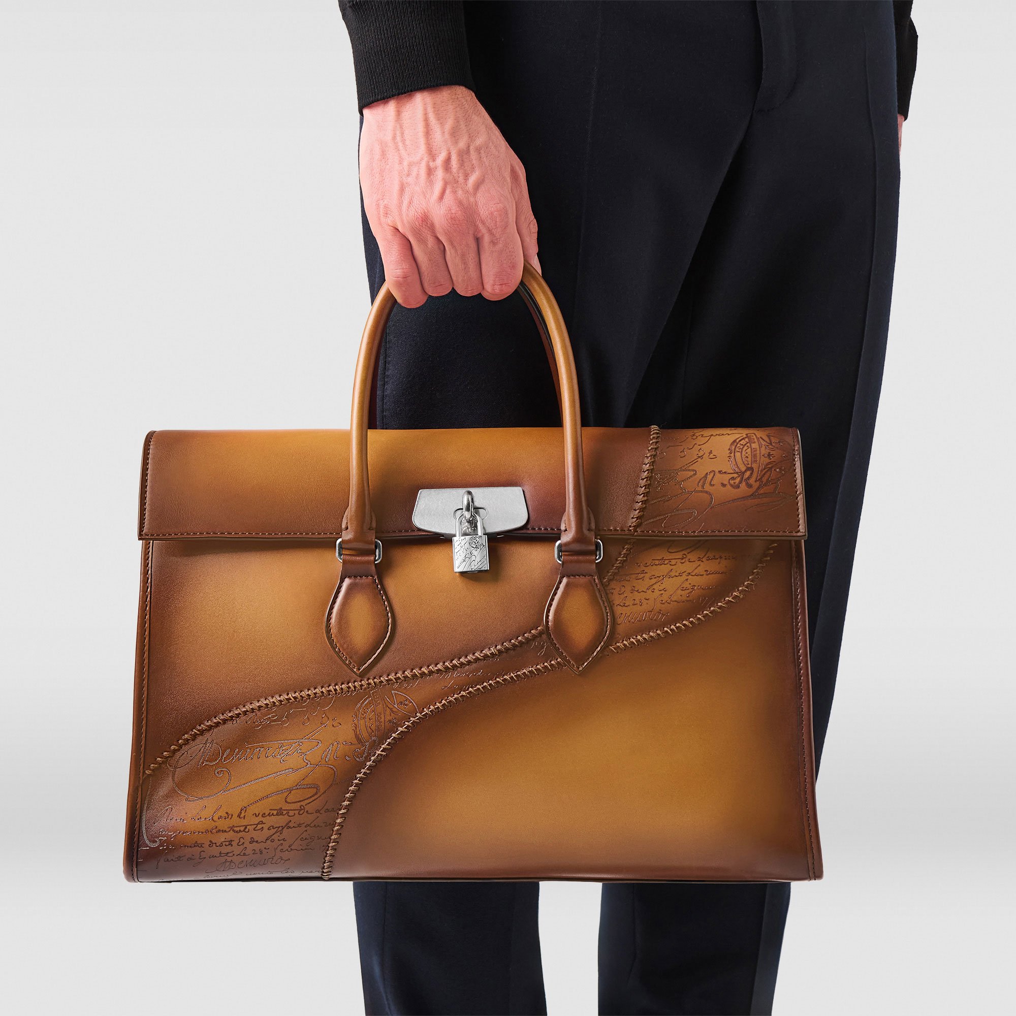 人気ショップ E'mio US Berluti | Briefcase Leather Scritto バッグ