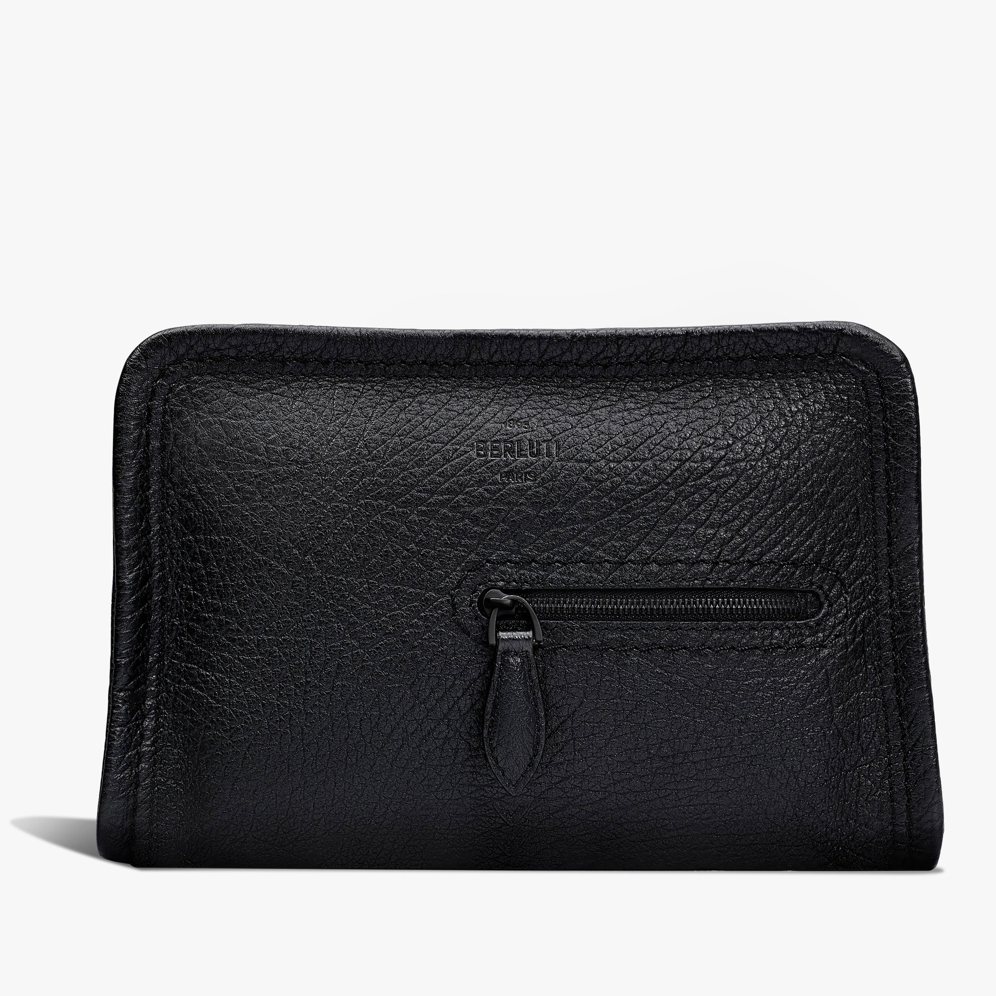 Journalier Xs Leather Messenger, DEEP BLACK, hi-res