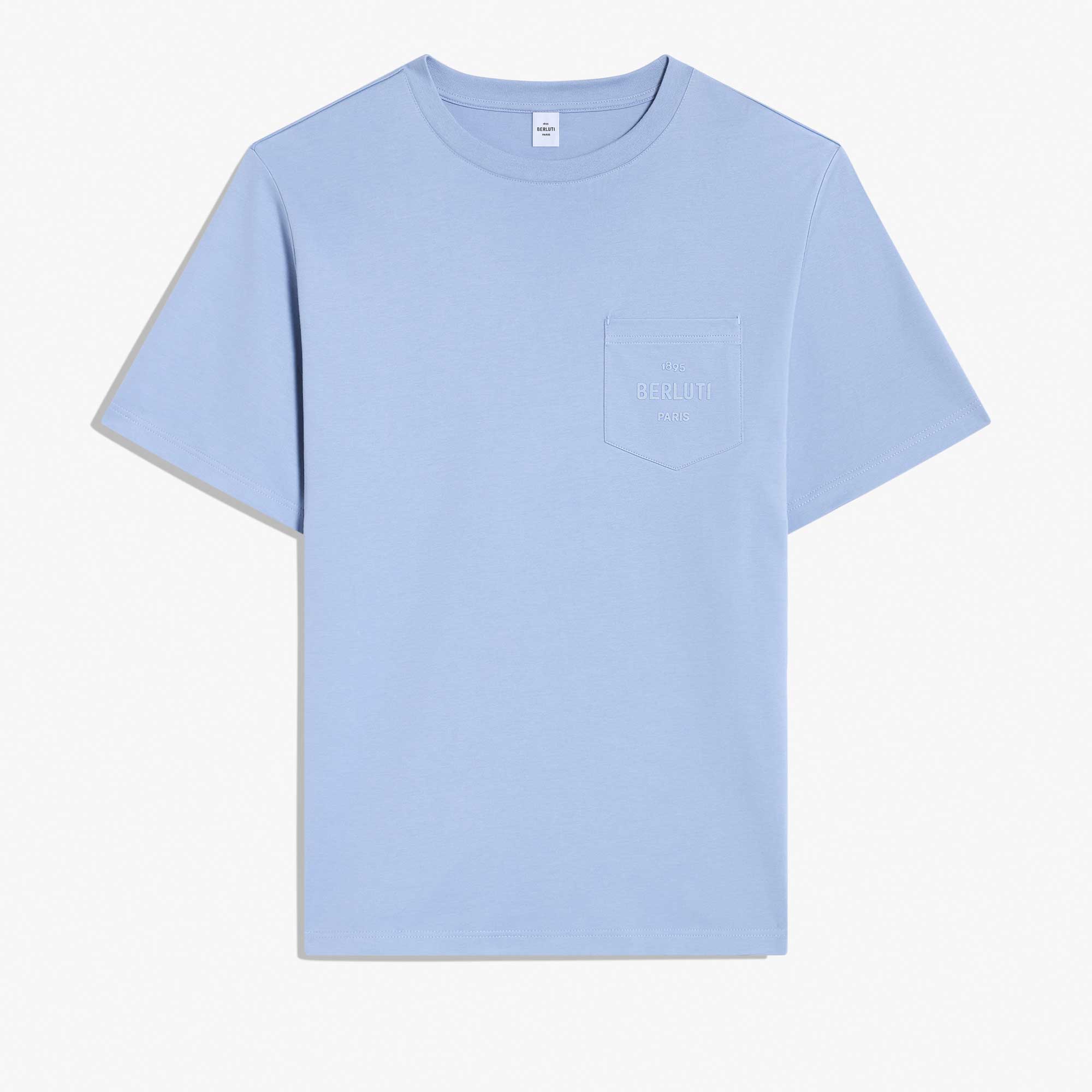 T-Shirt Avec Logo Sur La Poche, PALE BLUE, hi-res