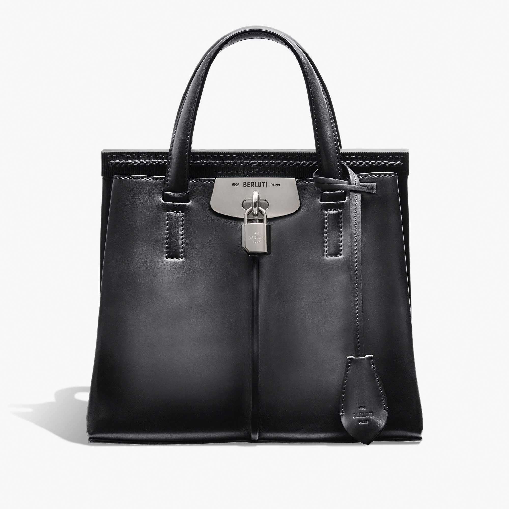 Sac Bandoulière Luti 25 En Cuir, NERO GRIGIO, hi-res