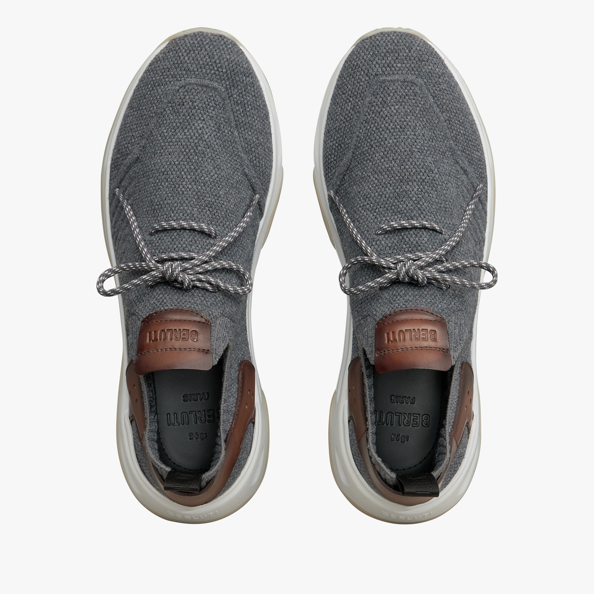 Shadow Cashmere And Leather Sneaker | Berluti US