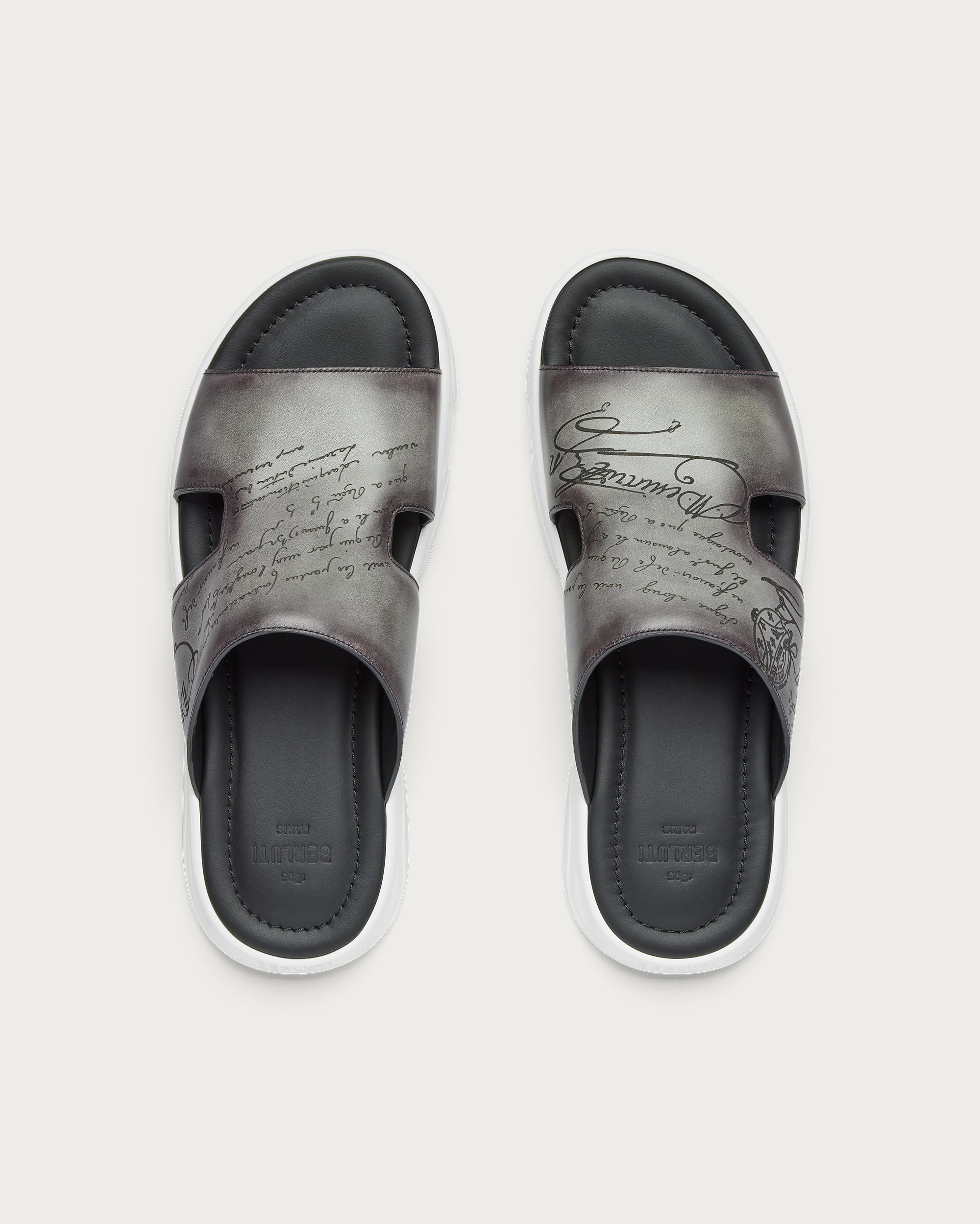 Berluti クロスストラップサンダル サイズ8/26.5cm スクエアトゥクロスストラップミドルヒールサンダル | SESTO(セスト