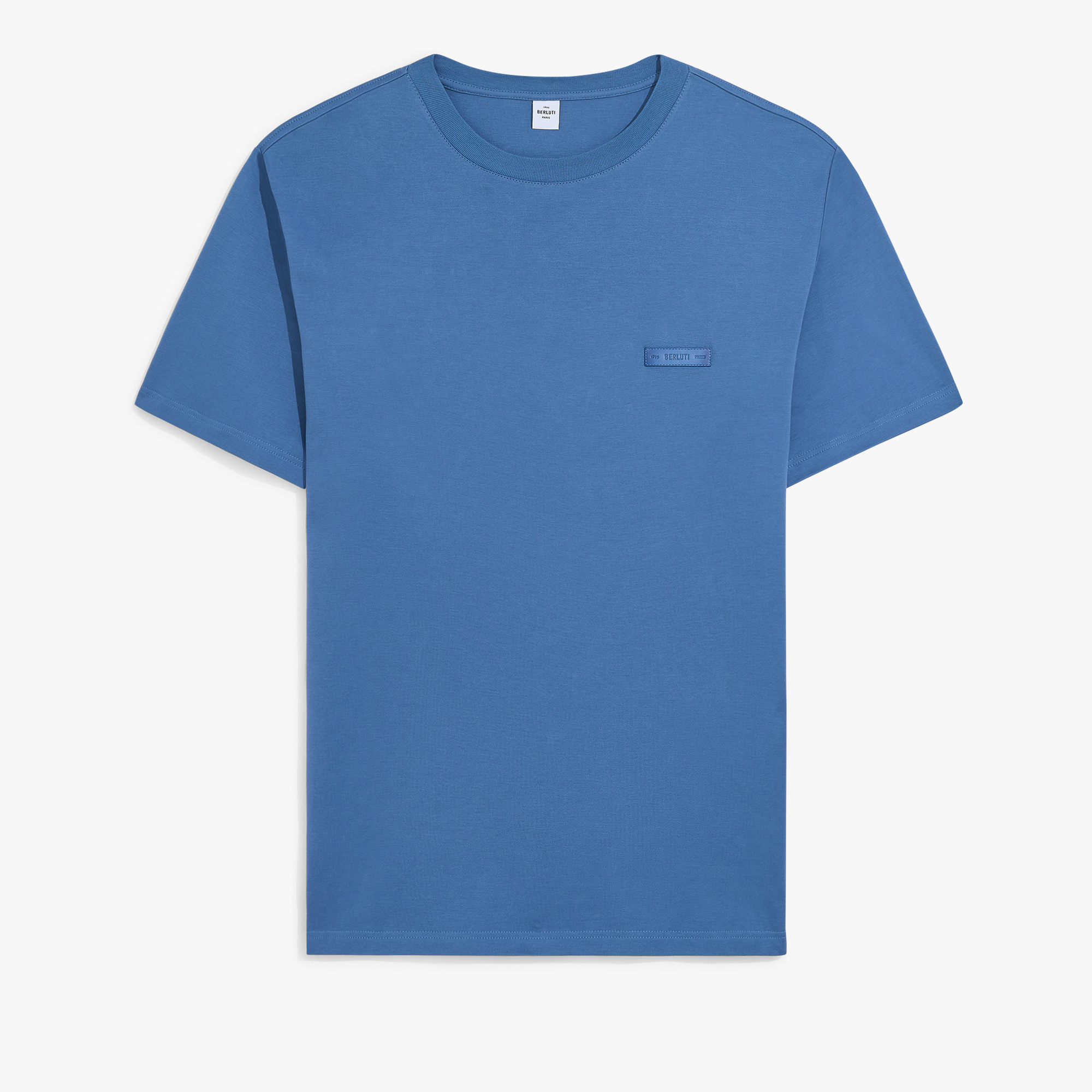 Leather Tab T-Shirt, HELVETIA BLUE, hi-res