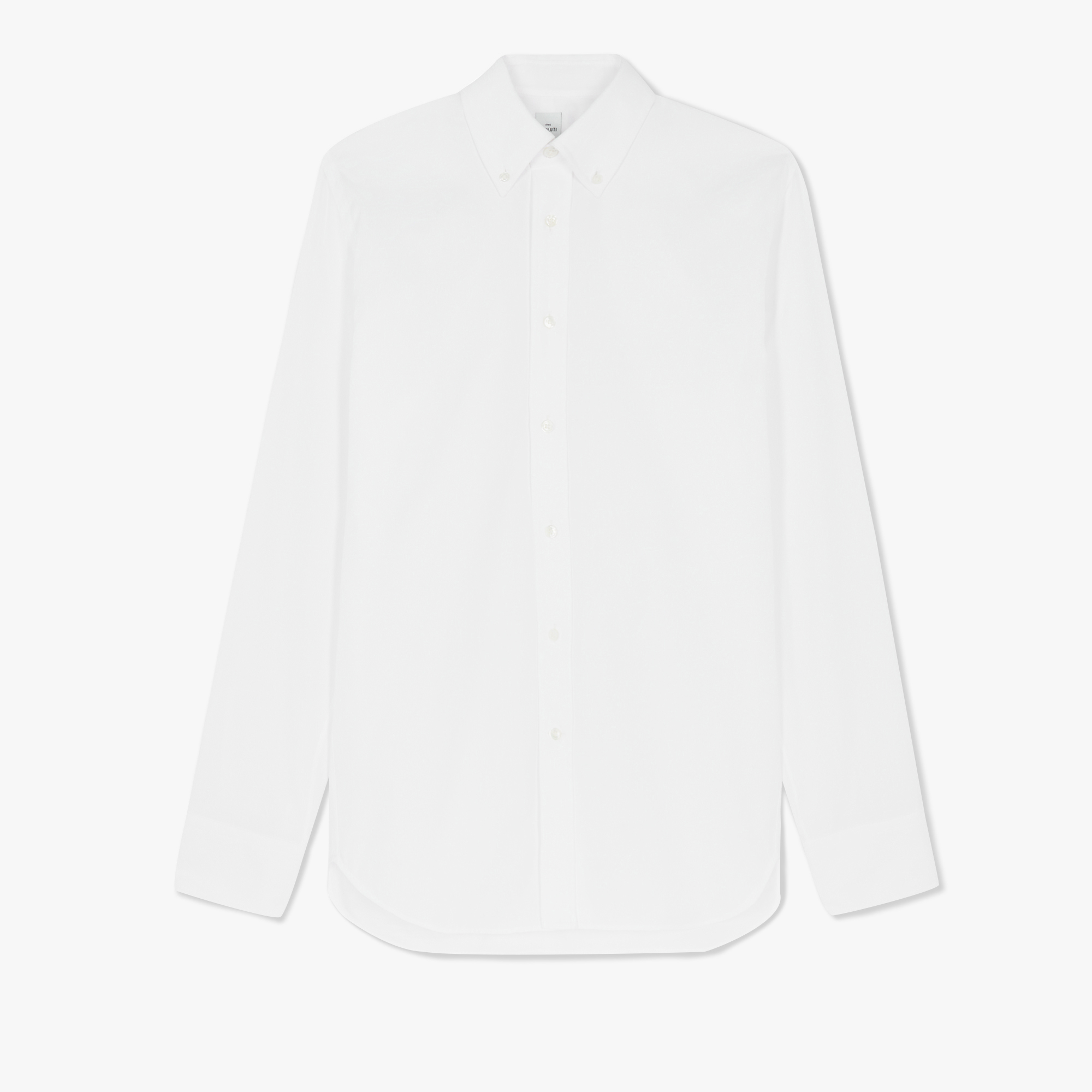 Cotton Scritto Alessandro Buttondown Shirt, BLANC OPTIQUE, hi-res