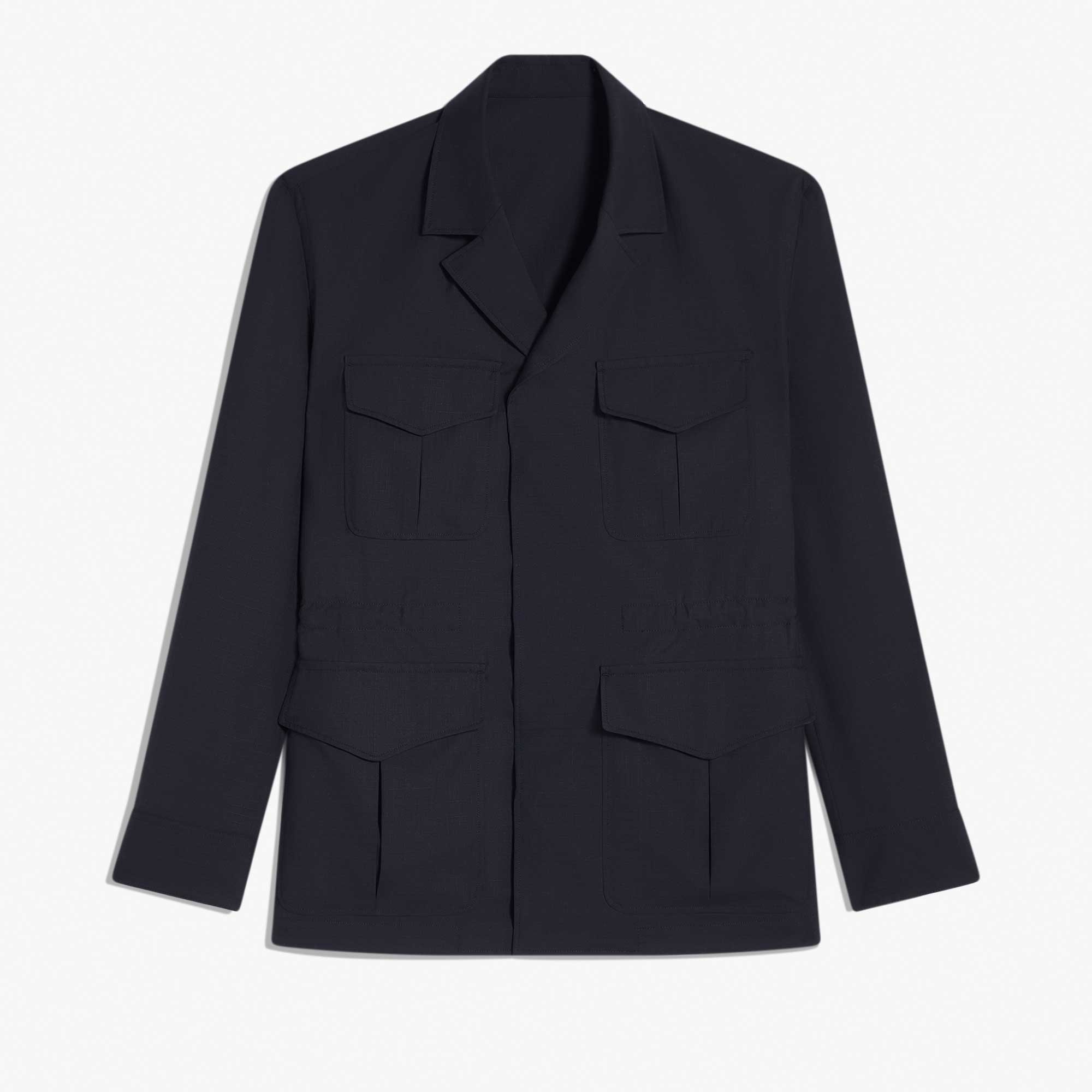 Lightweight Safari Jacket, COLD NIGHT BLUE, hi-res