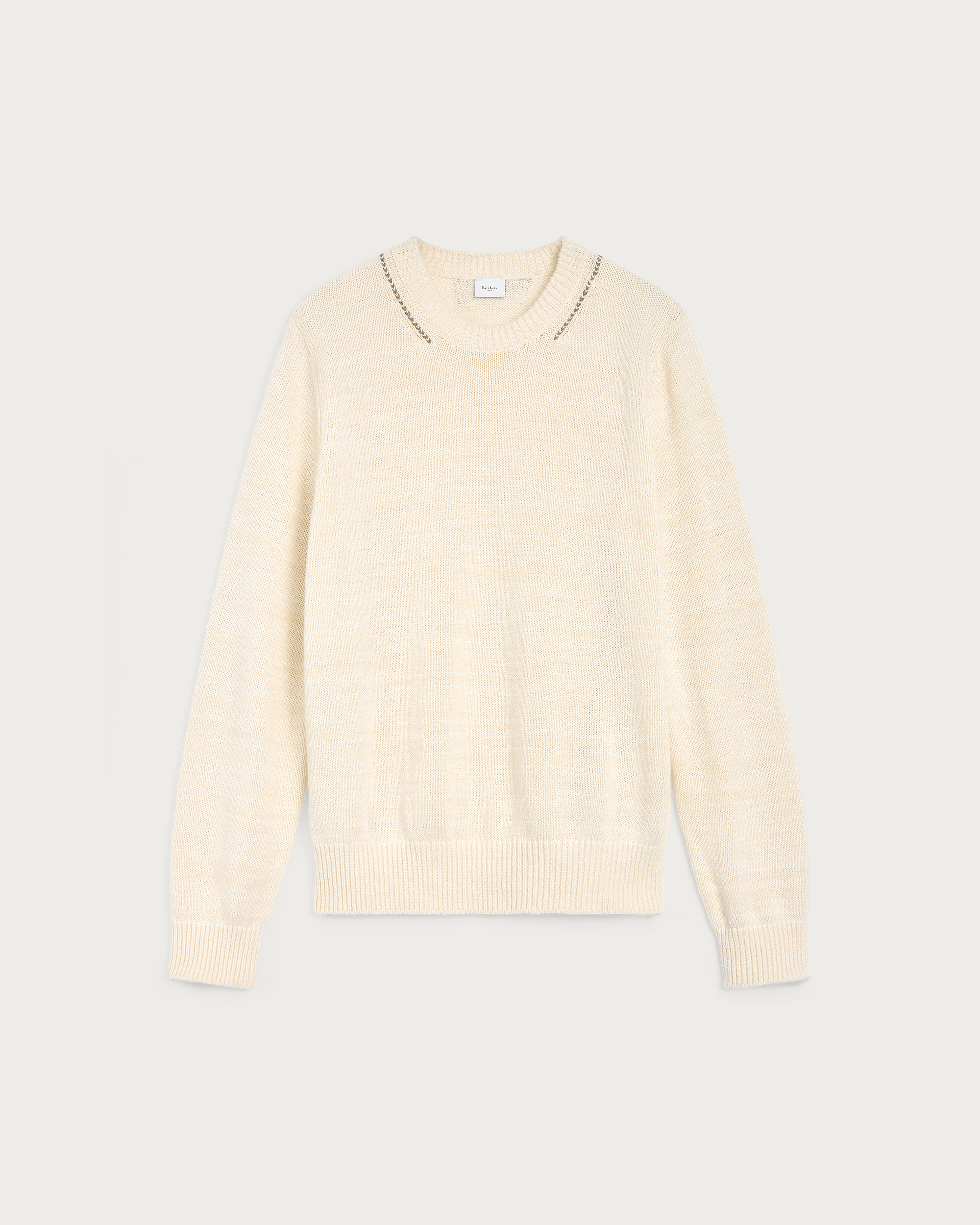 Leather Braiding Crewneck