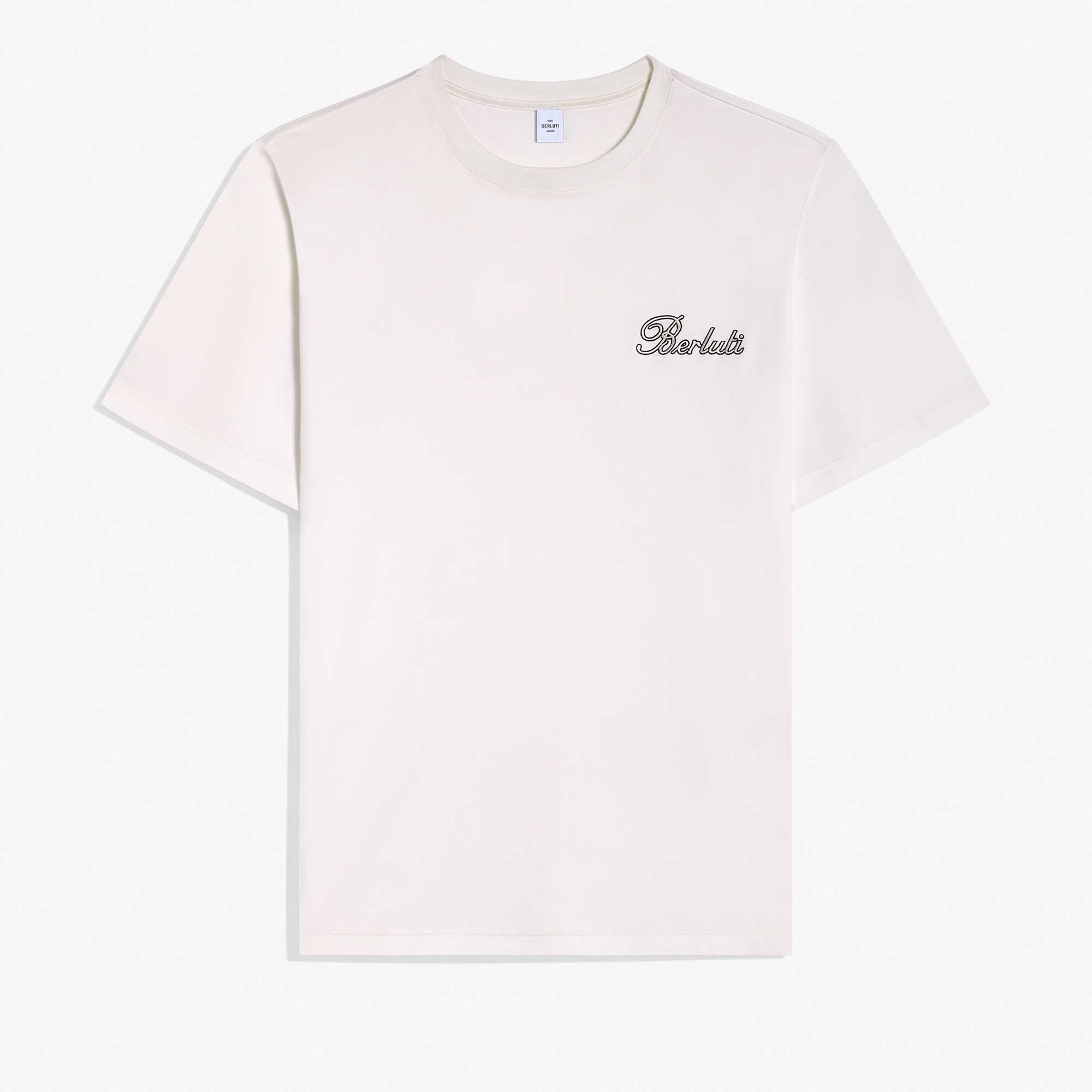 Small Embroidered Thabor T-Shirt, BLANC OPTIQUE, hi-res