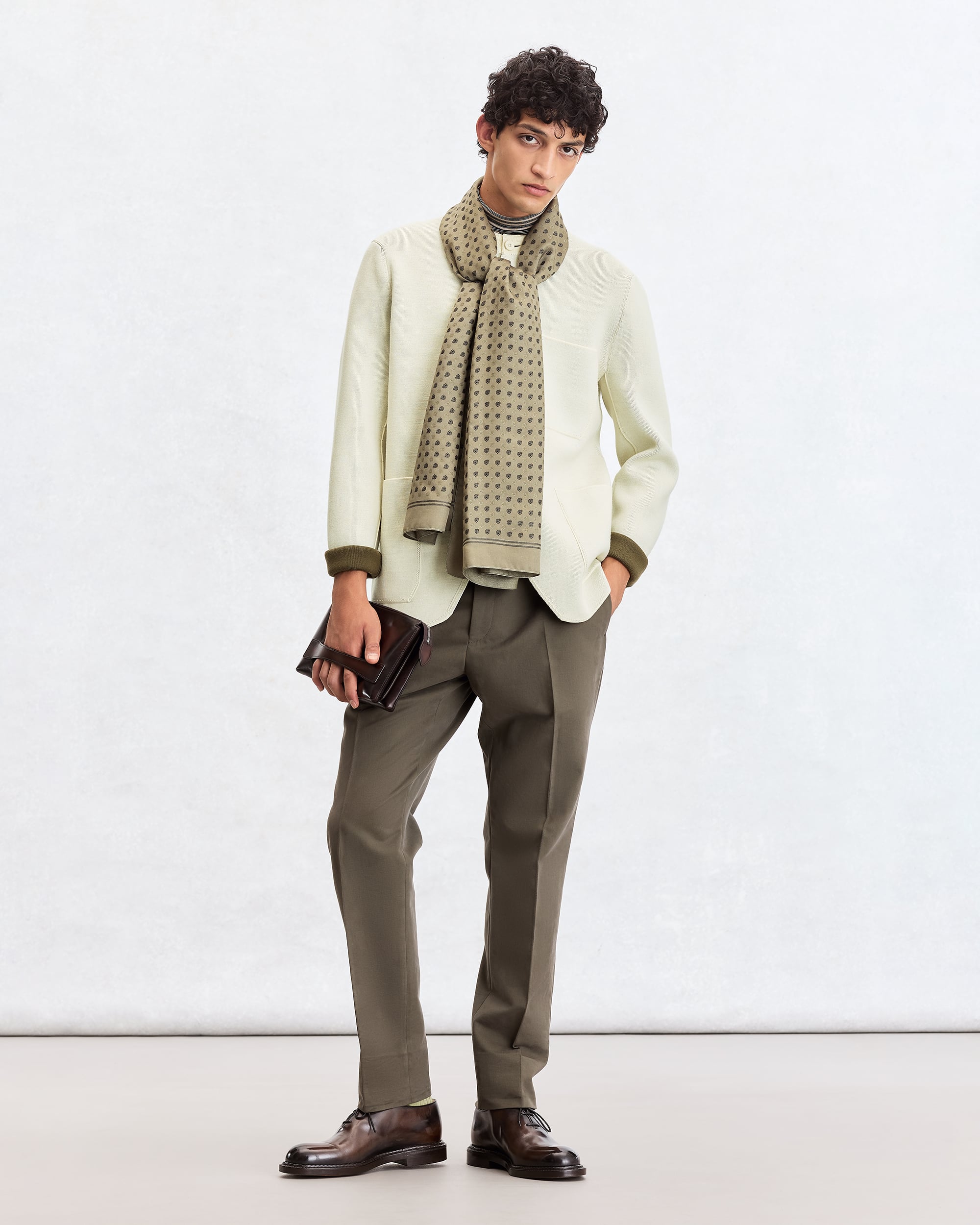 Bicolor Knitted Forestière with Leather Details | Berluti DE