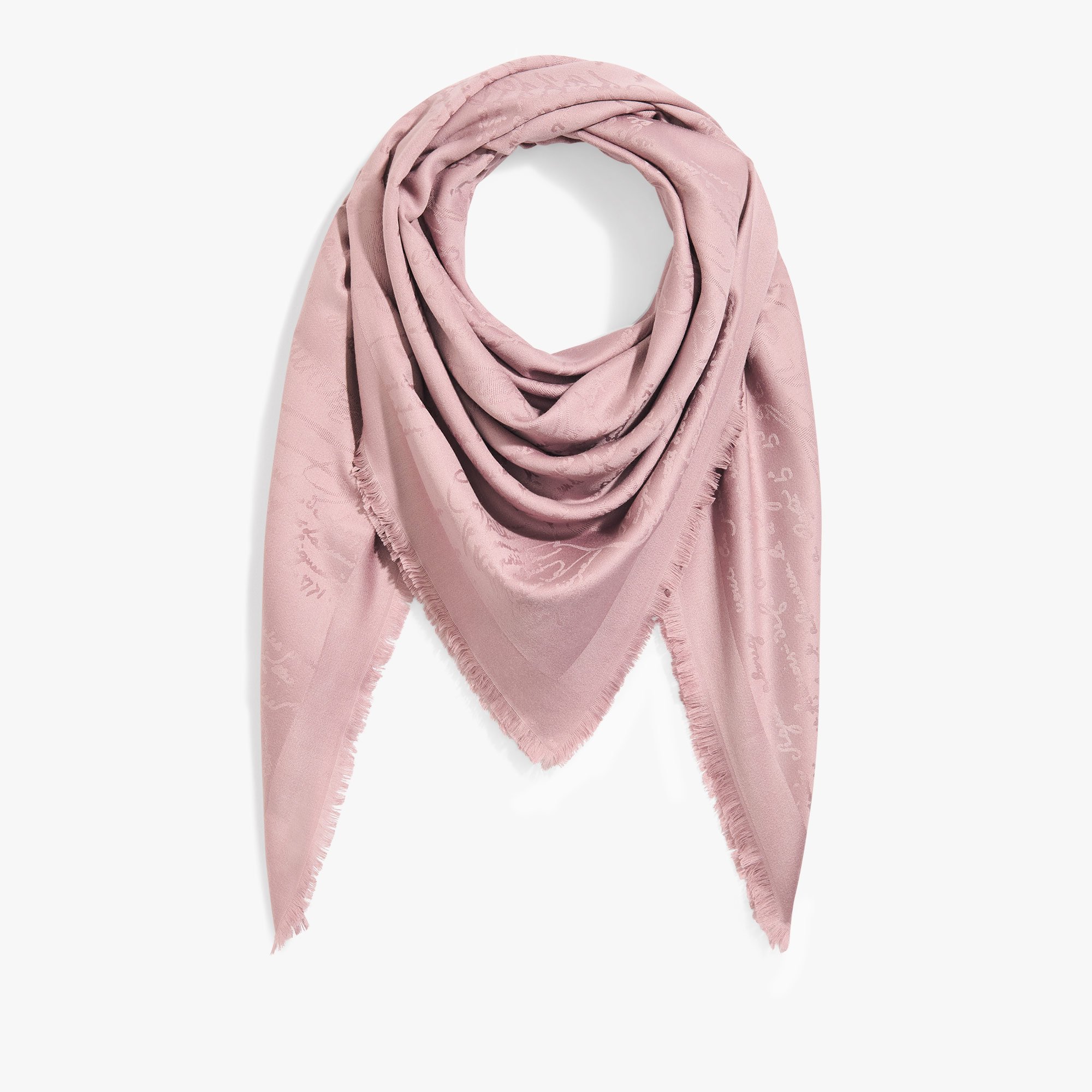 Wool & Silk Scritto Scarf, SMOCKY LILAC, hi-res