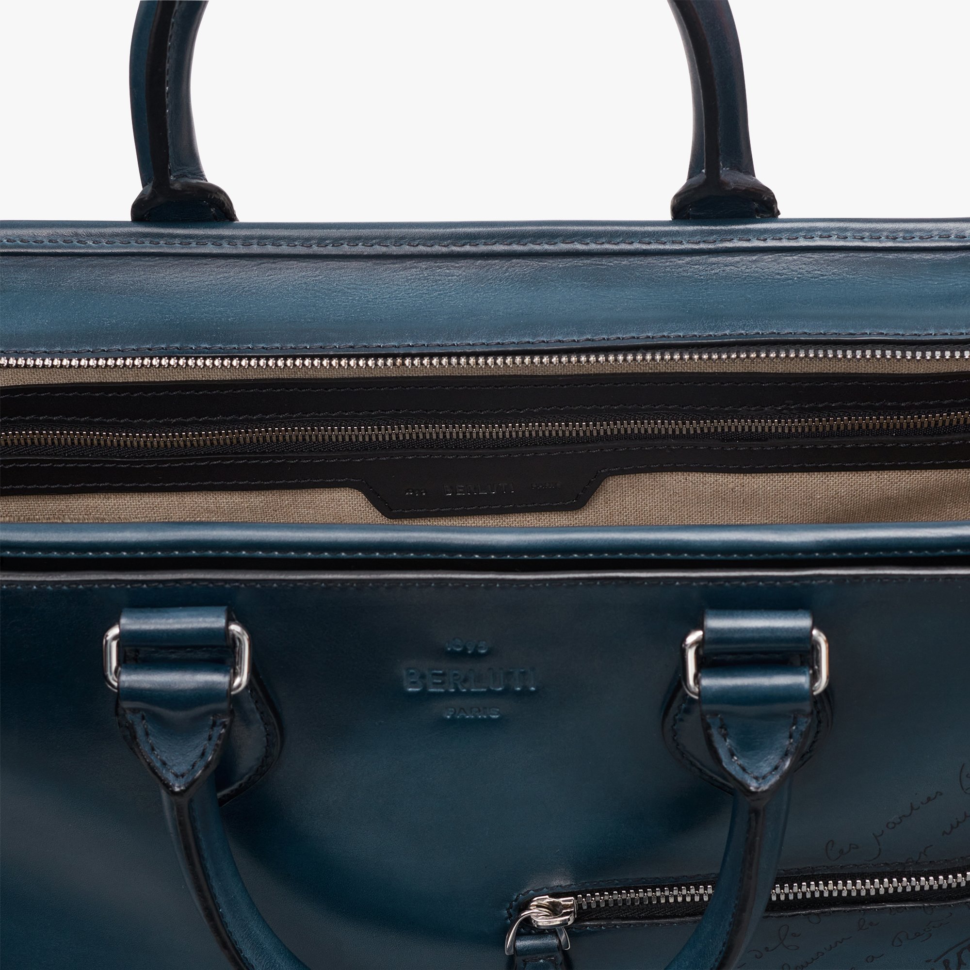 Un Jour Scritto Leather Briefcase