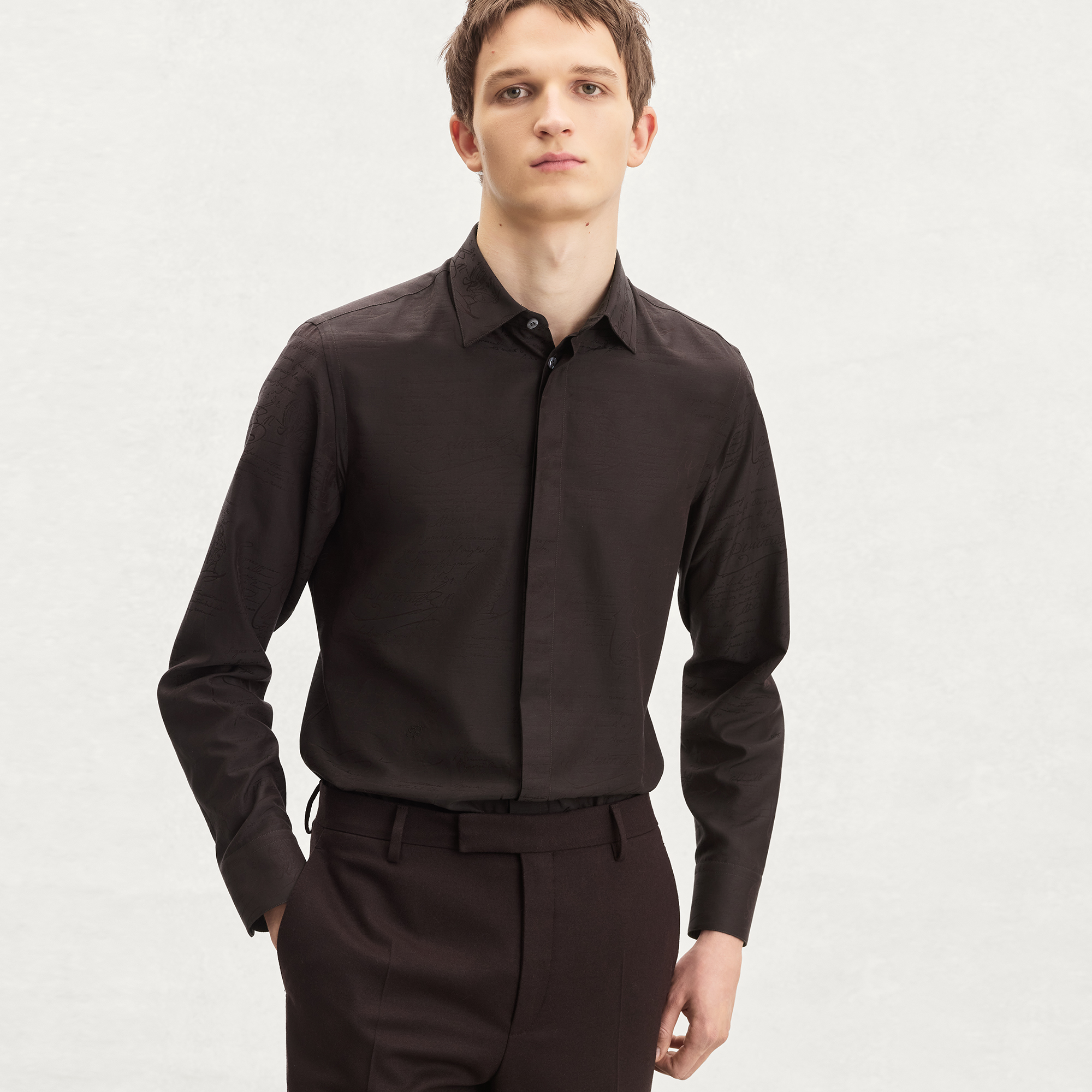 人気【Berluti】Andy スクリット シャツ シルク＆コットン 24SS resize_image.php?image=berluti